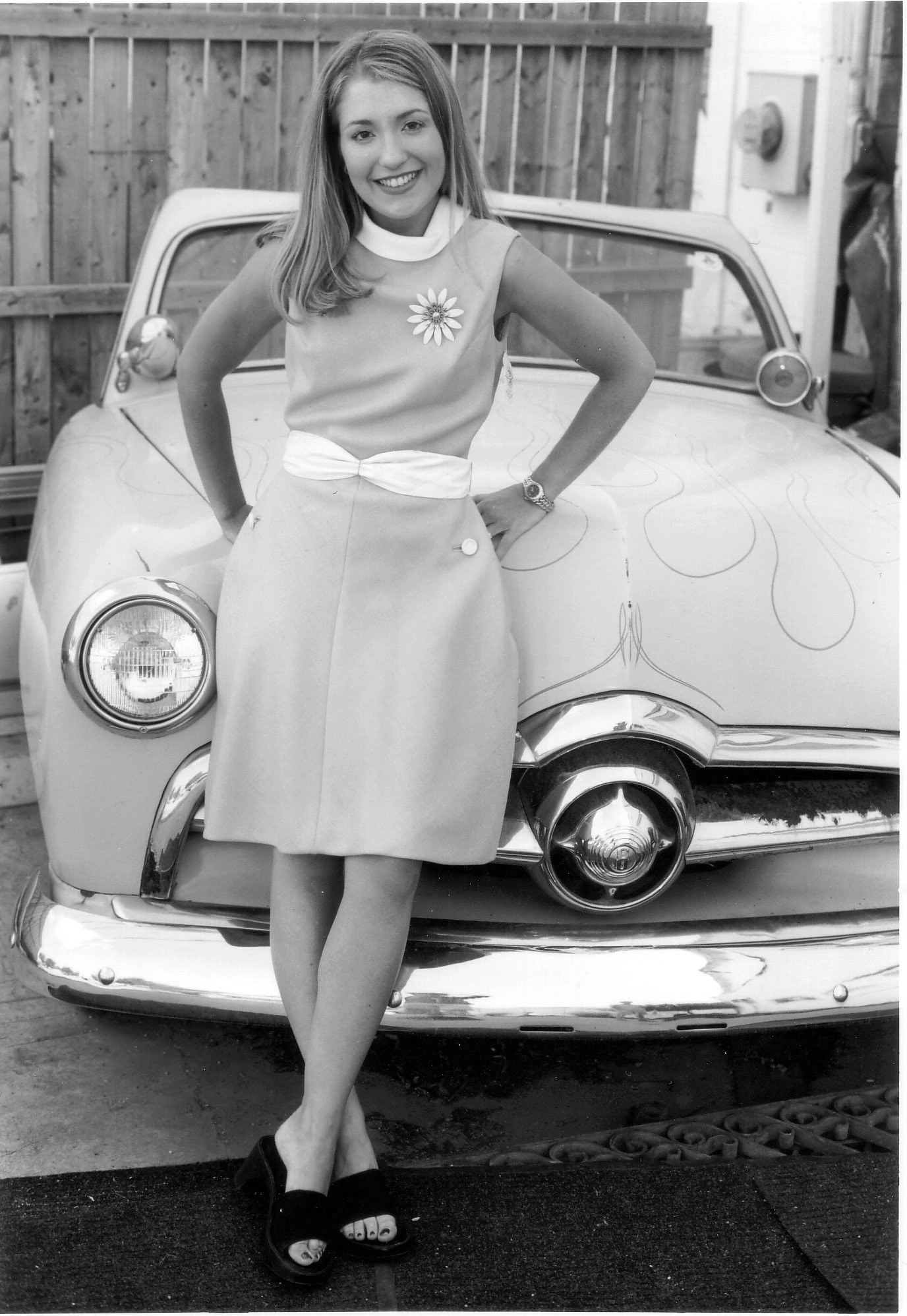 July 2001 - next photo after car guy on negatives.  Girl at vintage store.