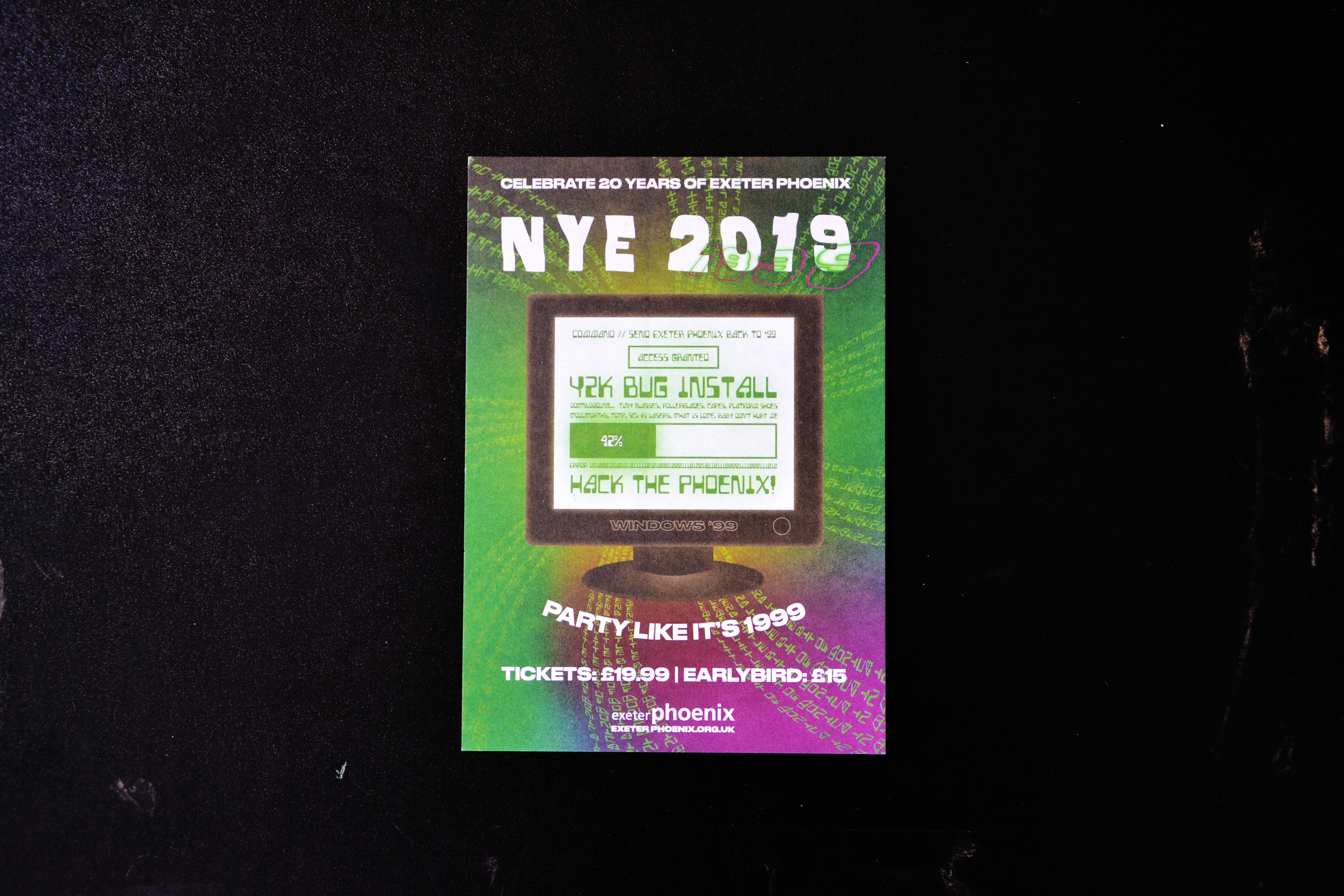 Front of a5 Flyer printed on a recycled stock