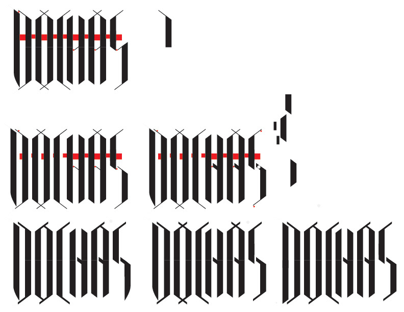As I developed a system for the letters, the challenge transitioned into how abstract is too abstract.