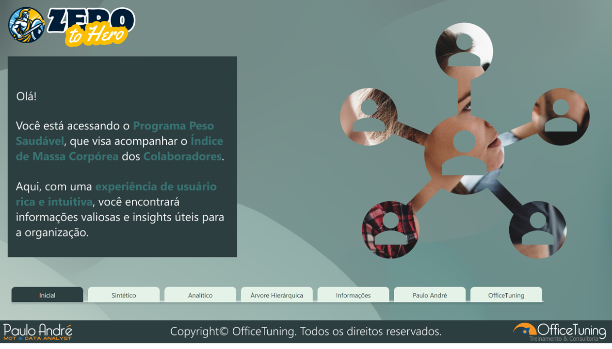 Você está acessando o Programa Peso Saudável, que visa acompanhar o Índice de Massa Corpórea dos Colaboradores.
