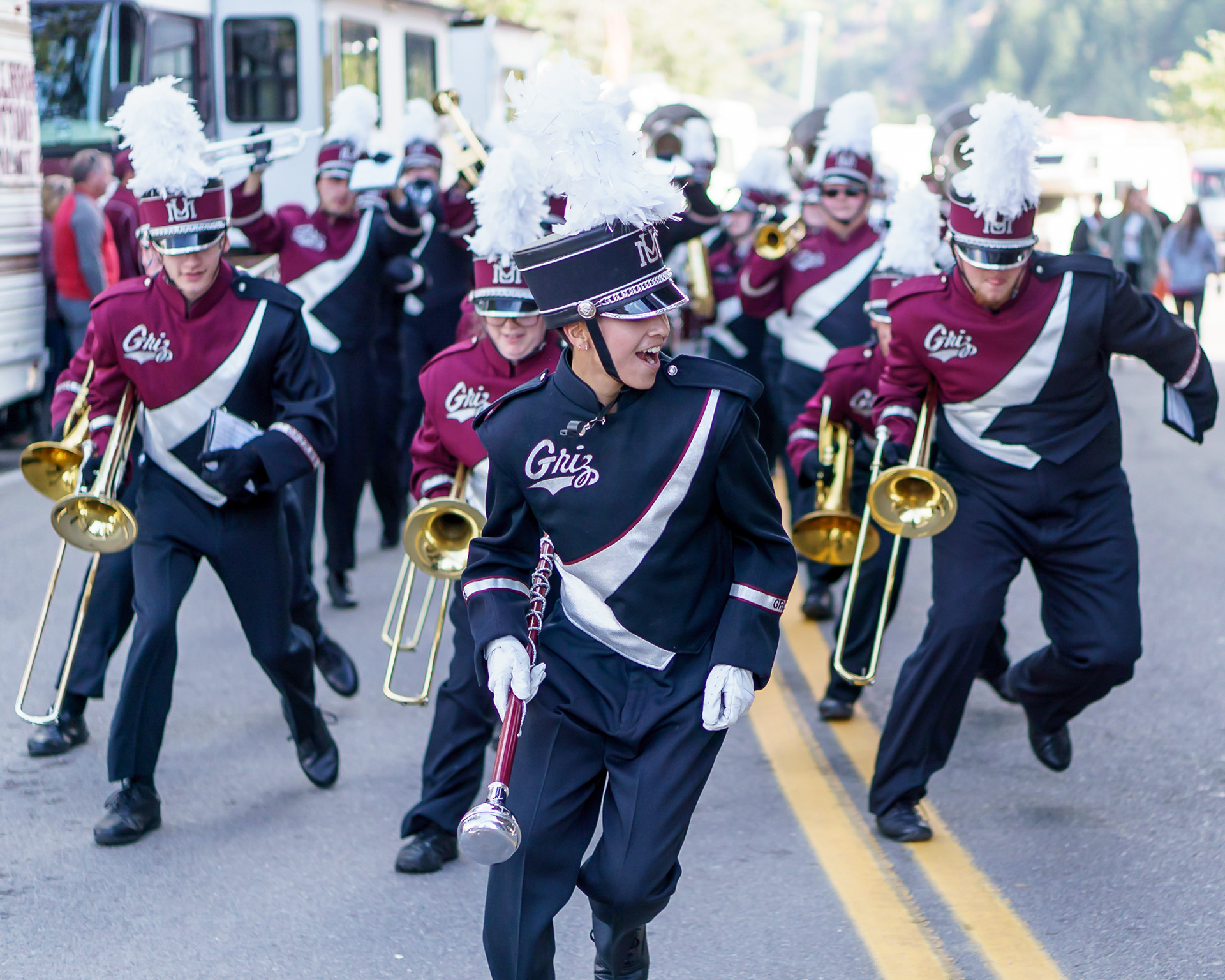 Griz Marching Band halftime stadium march.