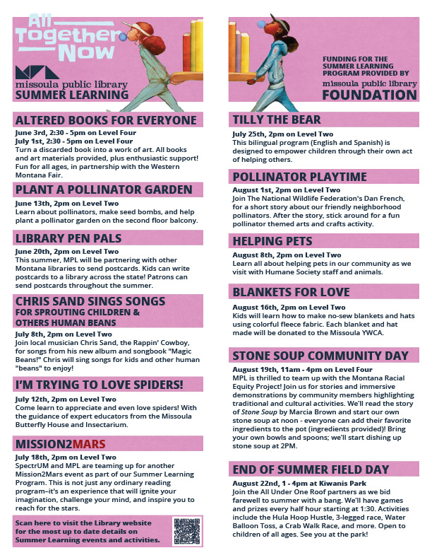 2023 Kids' Summer Learing Flyer