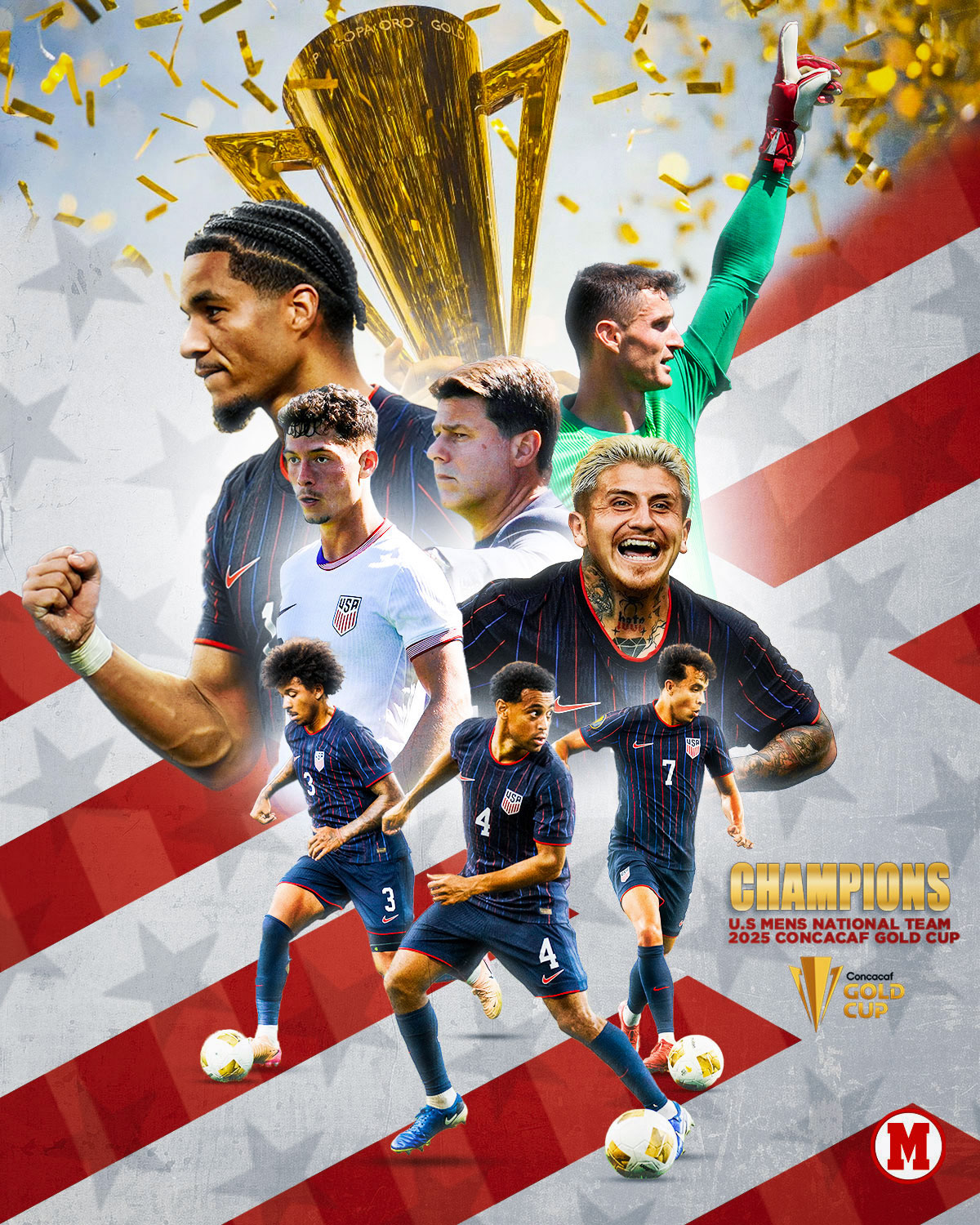 Poster made for USMNT in case they won the 2025 Gold Cup Final