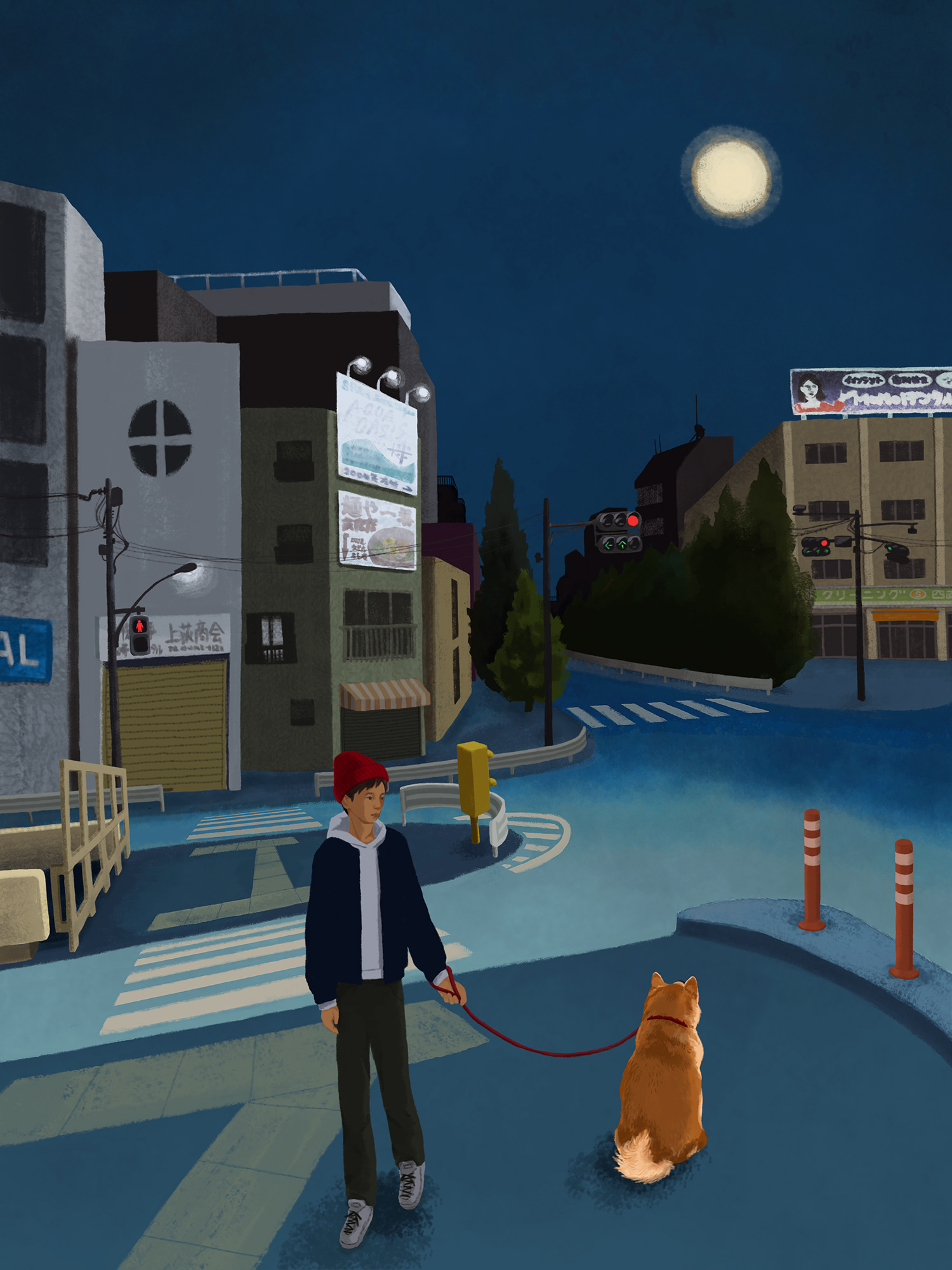 四面道の満月(2018)