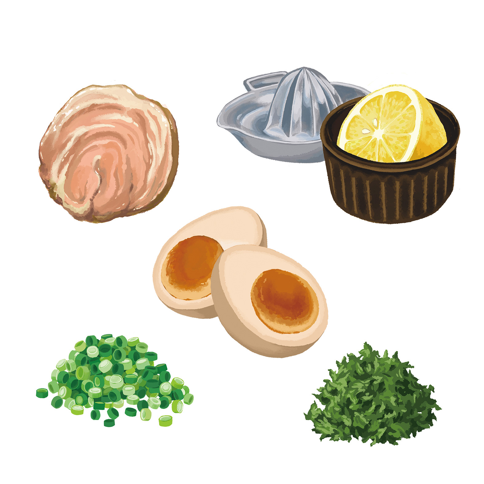 ラーメン店メニュー用イラスト・トッピング(2023)