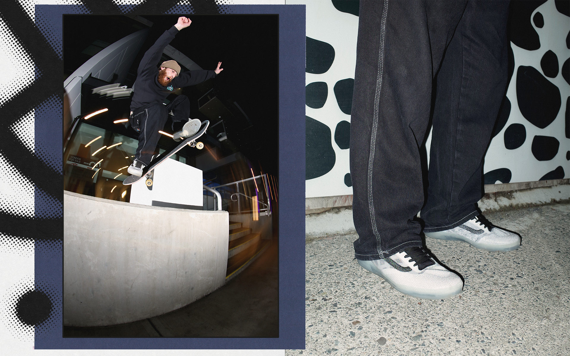 photos & layout promoting the Vans AVE shoe
