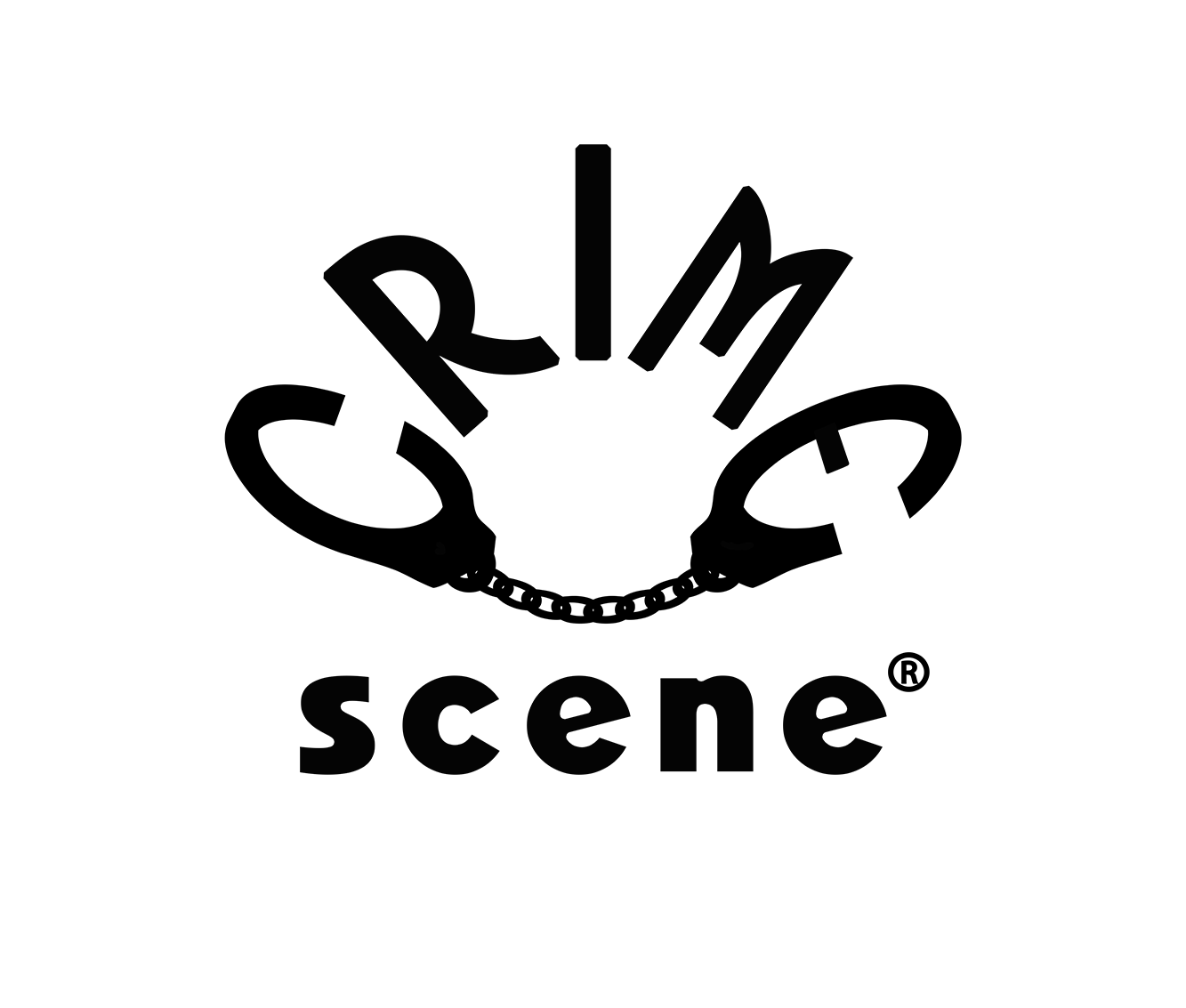 conceptual logo for crime scene book store