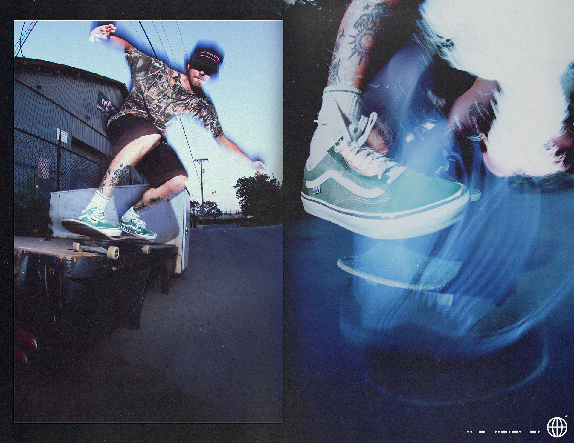 photos & layout promoting the Vans Old Skool shoe