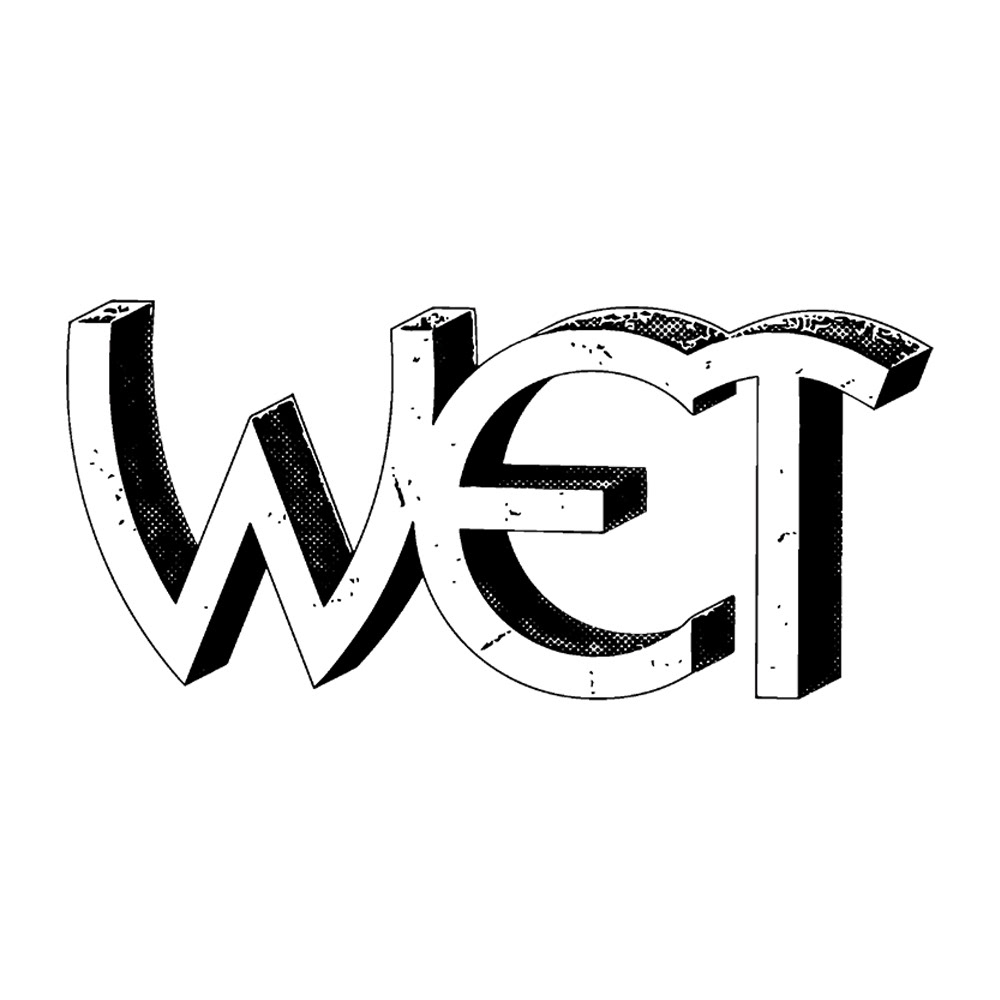 logo for wet skateboards t-shirt tag