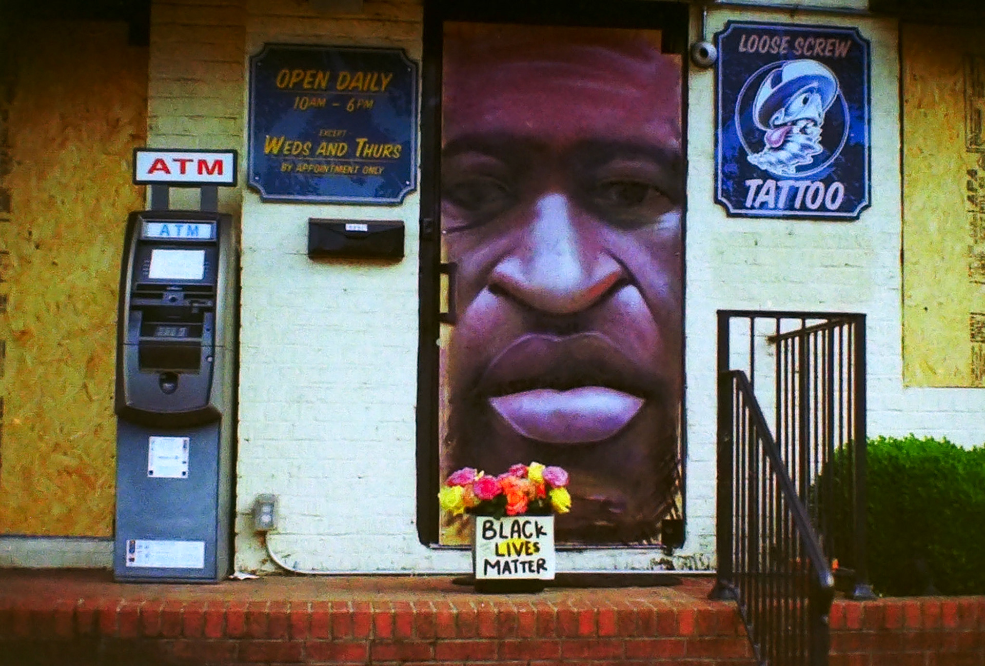 A memorial to George Floyd in Richmond, Va.