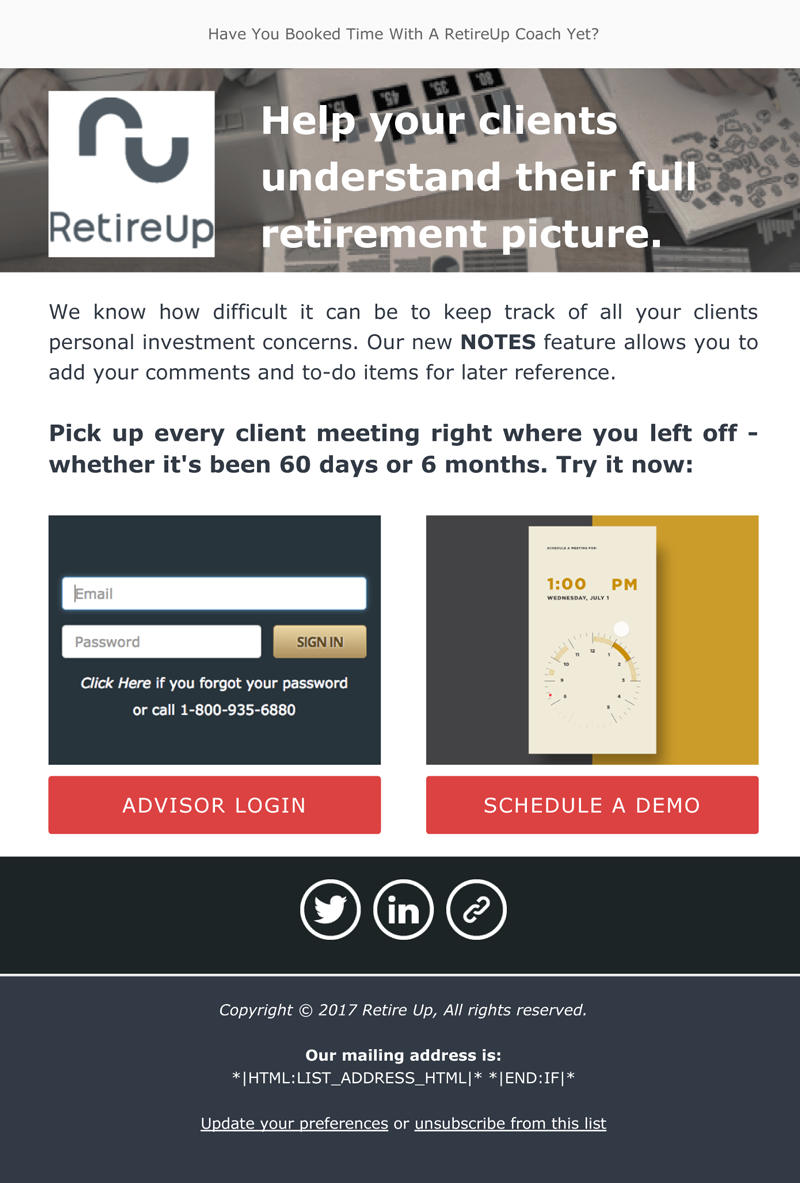 RetireUp - B2B, demand gen