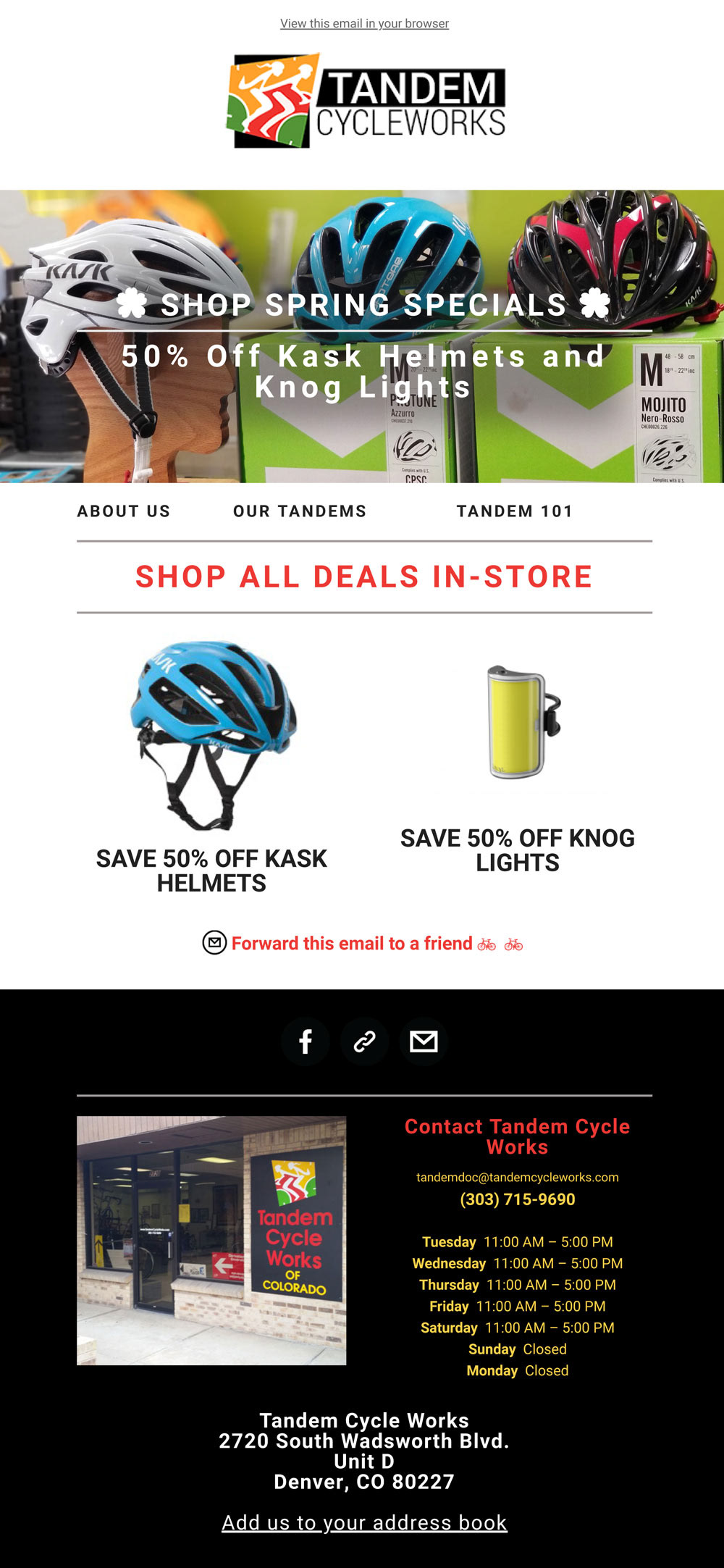 Tandem Cycleworks - B2C, CRM, retail