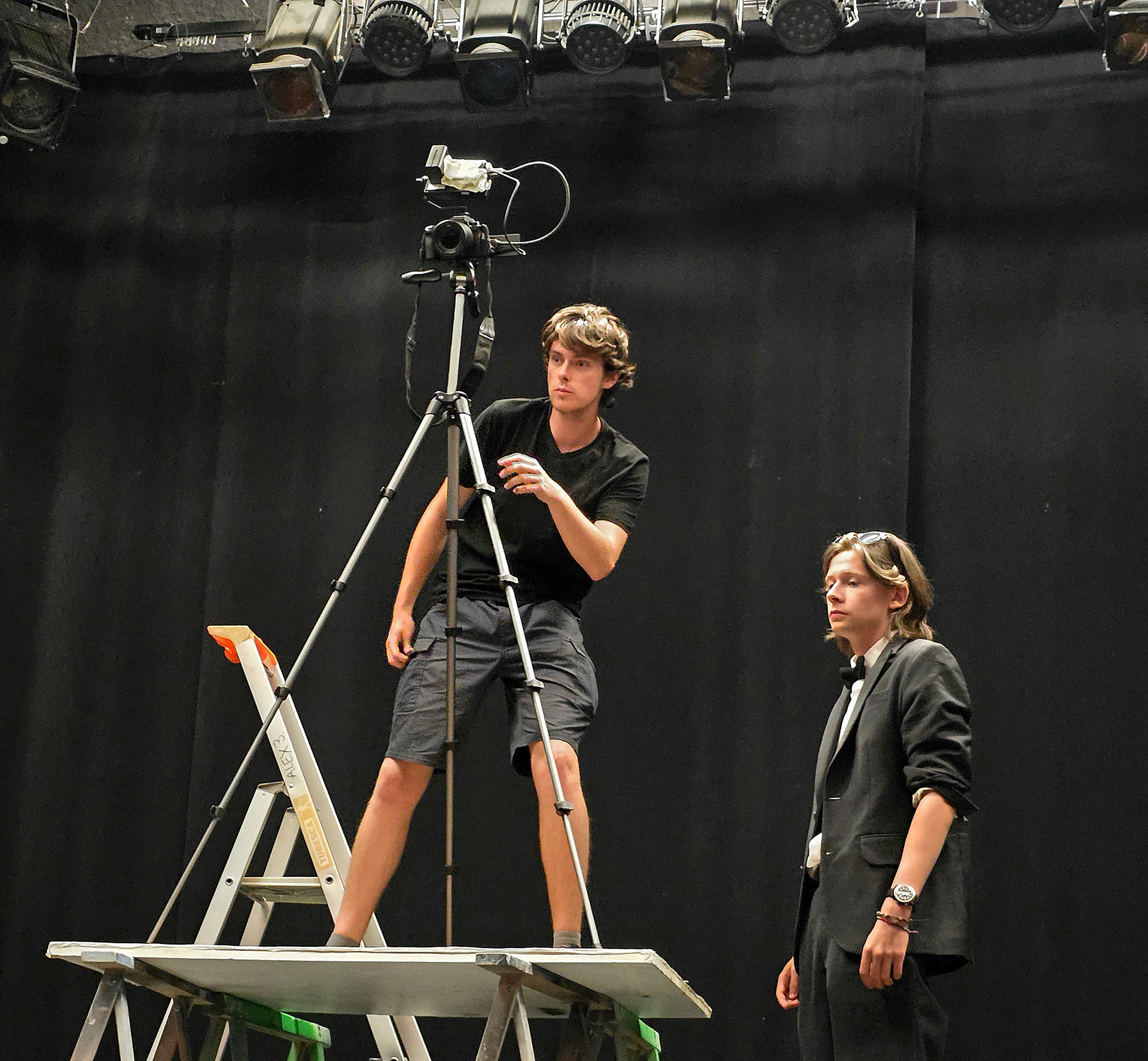 Tournage sur la scène du Théâtre Alexandre III : Noé Després