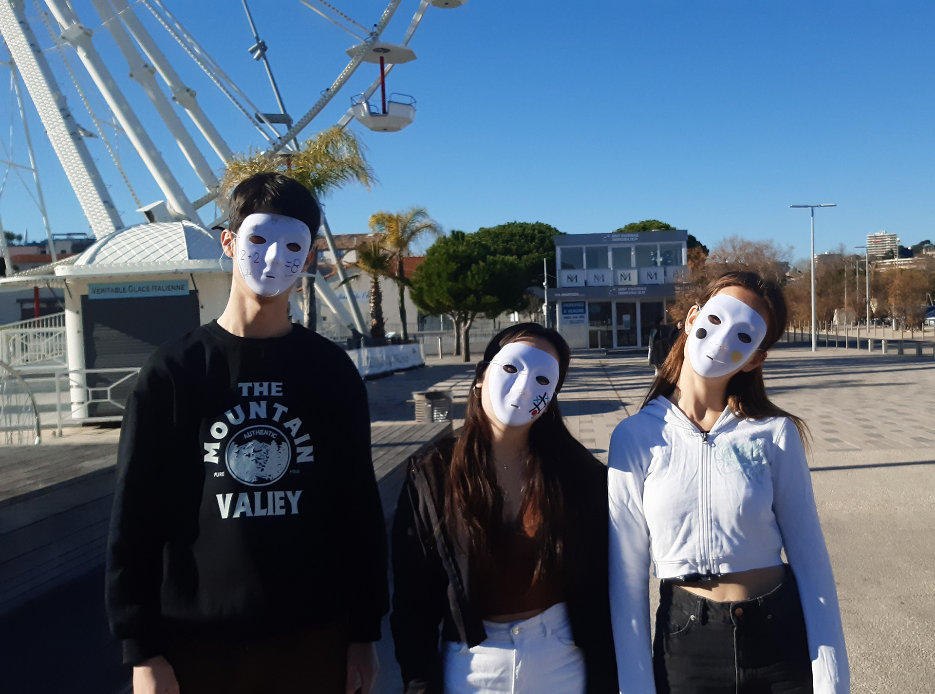 Acteurs de "Muntlig" à Antibes : Clément Suarez, Angélique Henrich, Égléa Shenkels