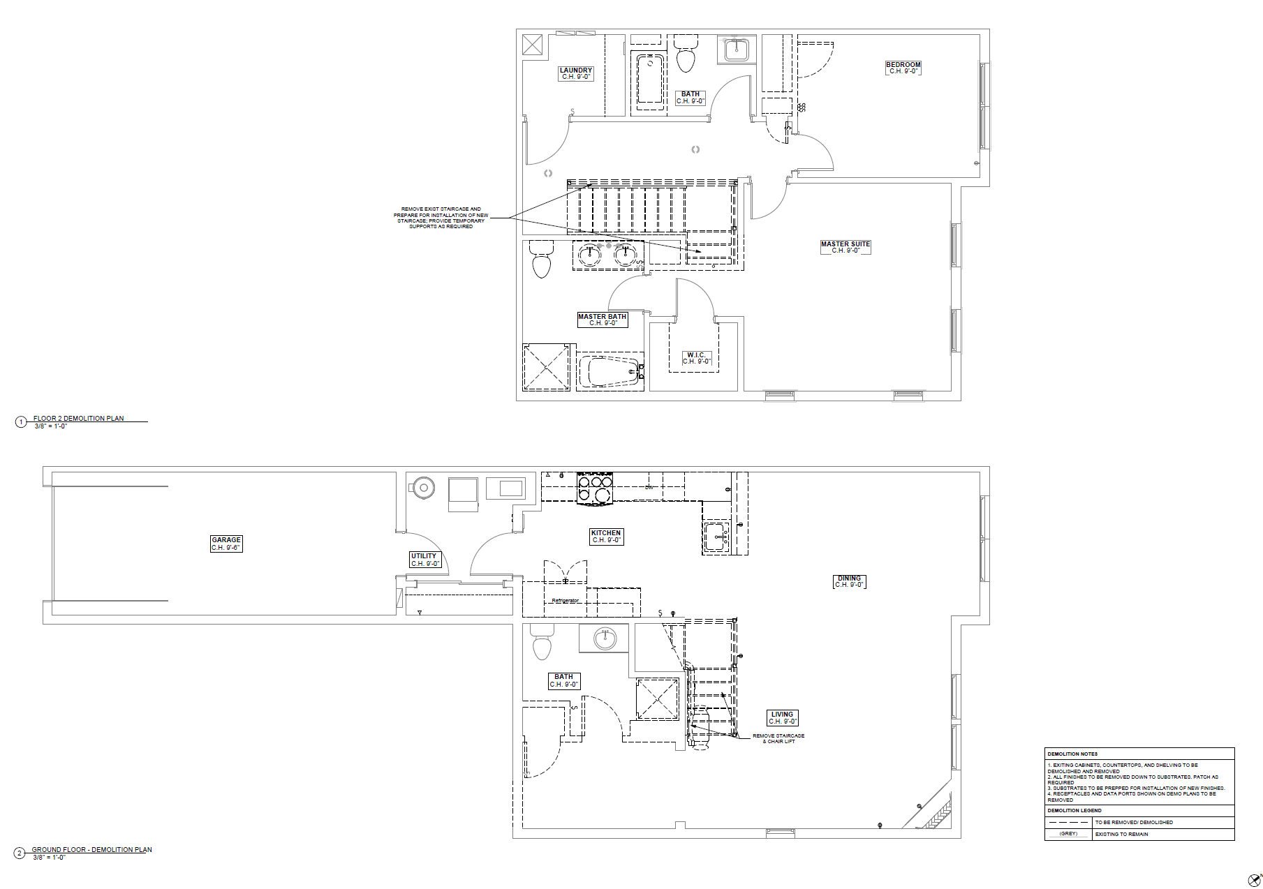 Existing/Demolition Plans
