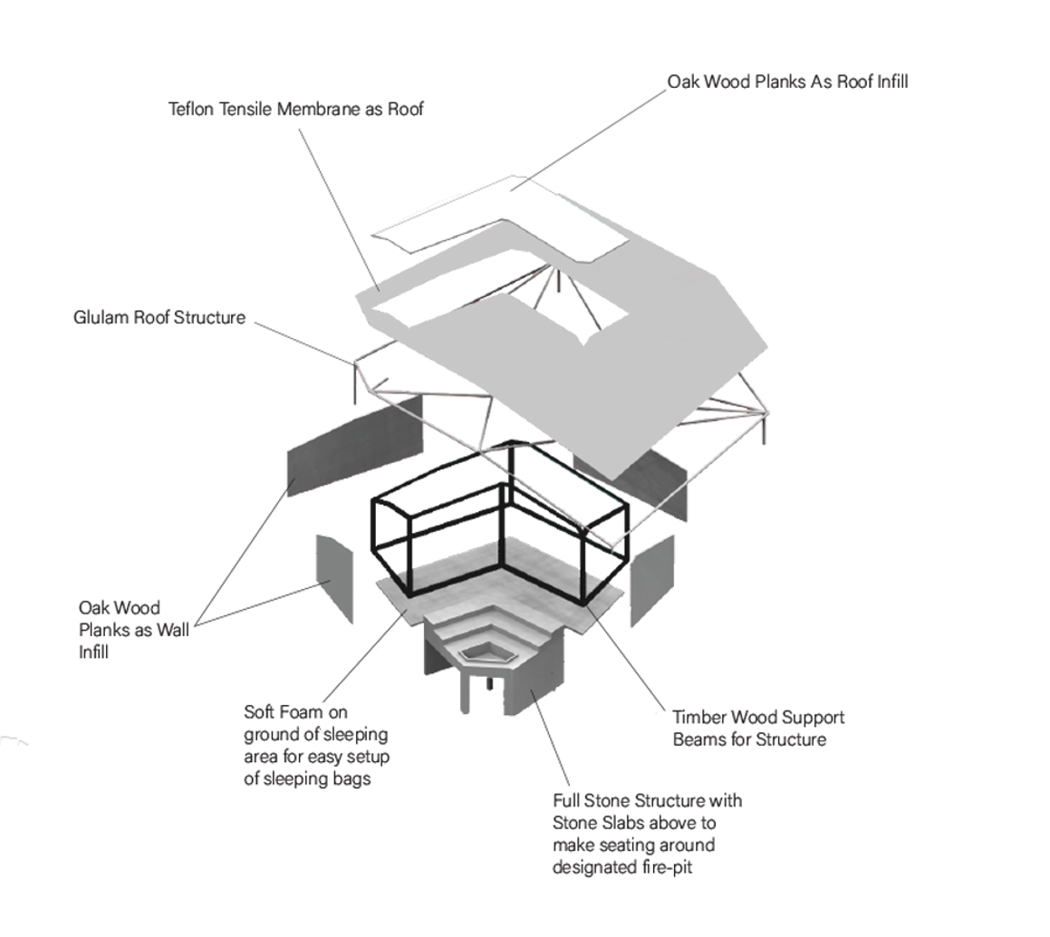 Exploded Structural Composition Axonometric