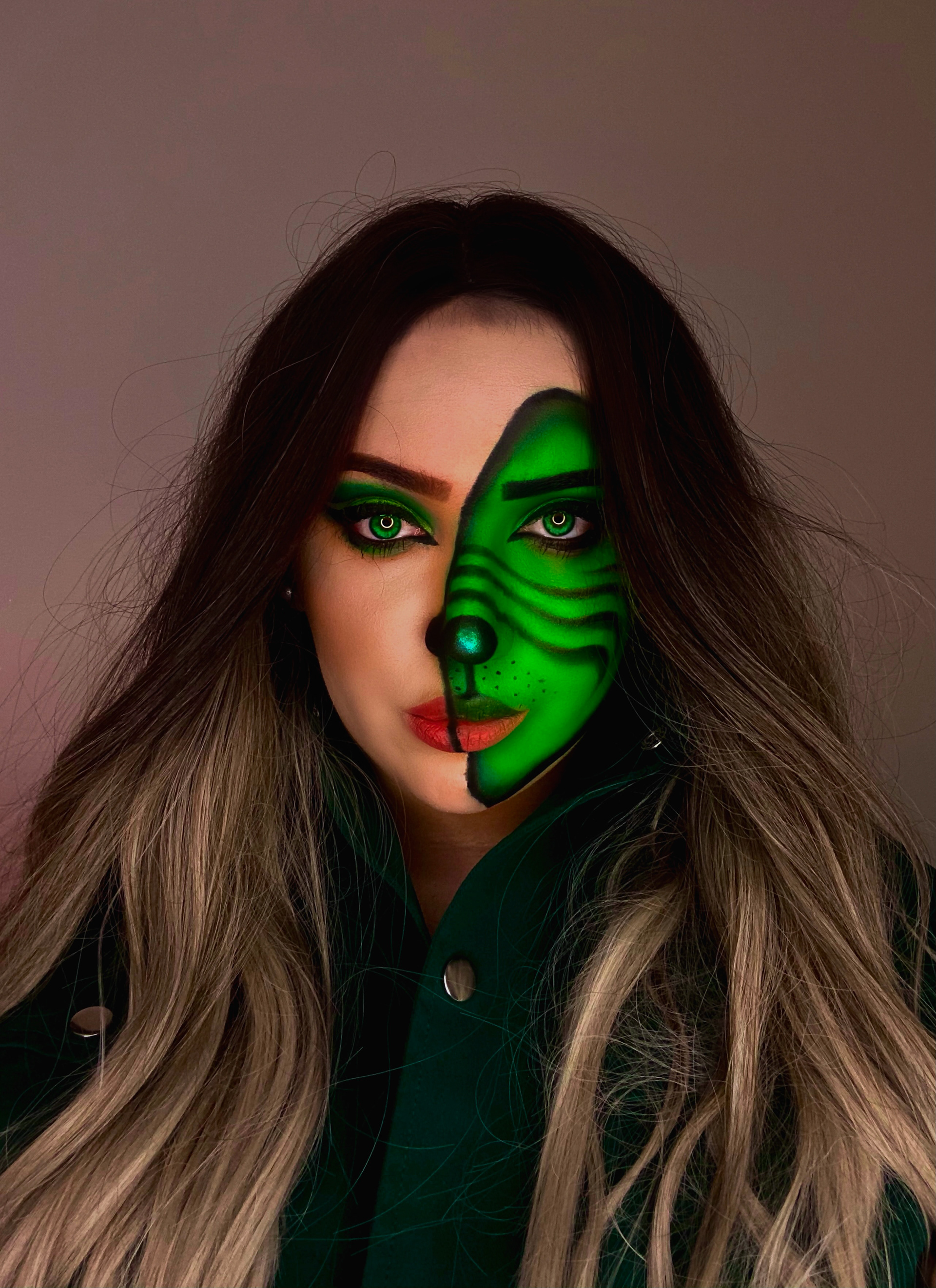 Make-up inspiré du Grinch