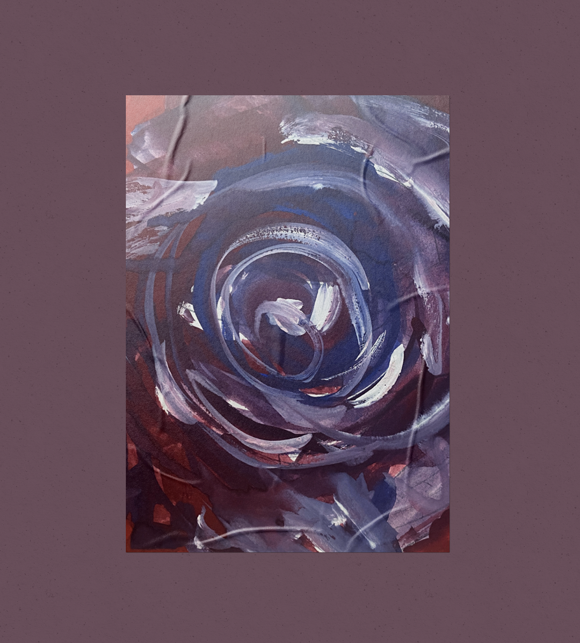 Peinture gouache "Rose" - Format A4