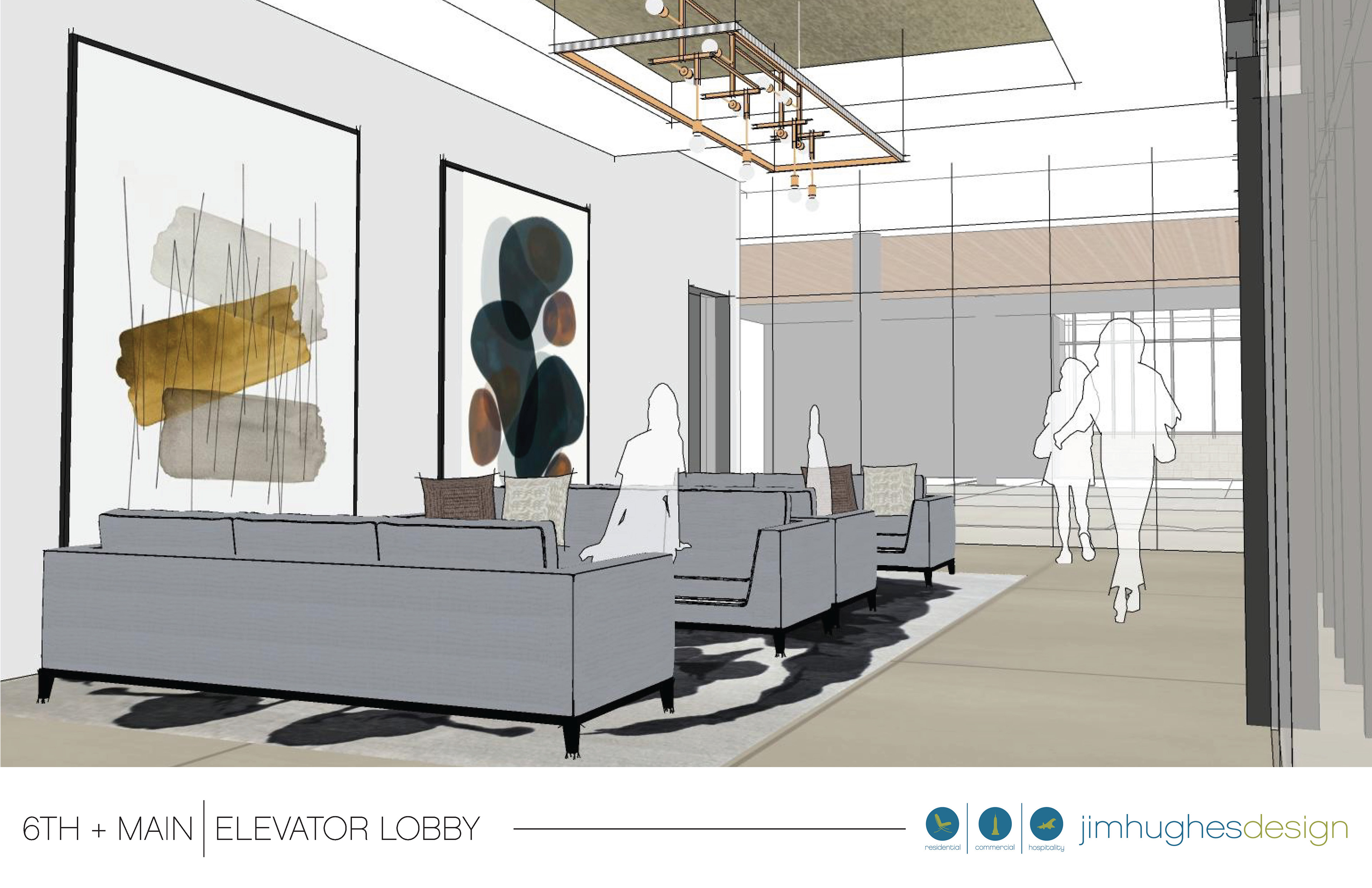Elevator Lobby Rendering