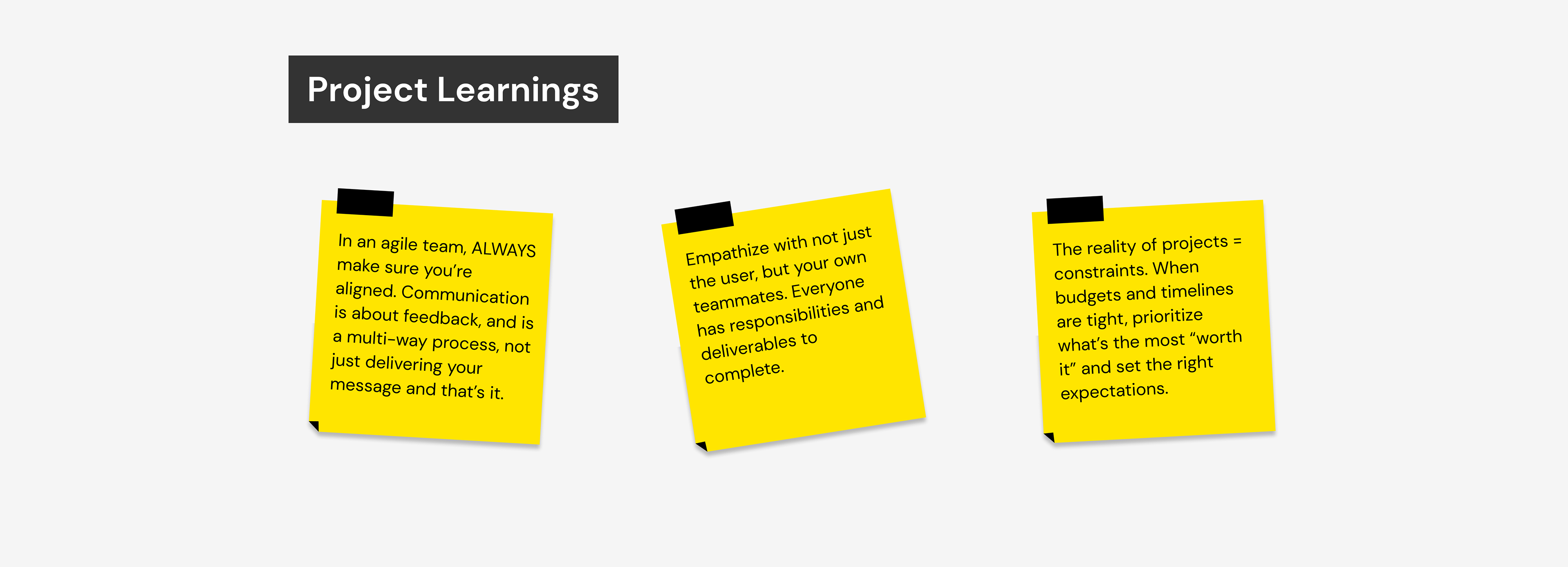 project learnings