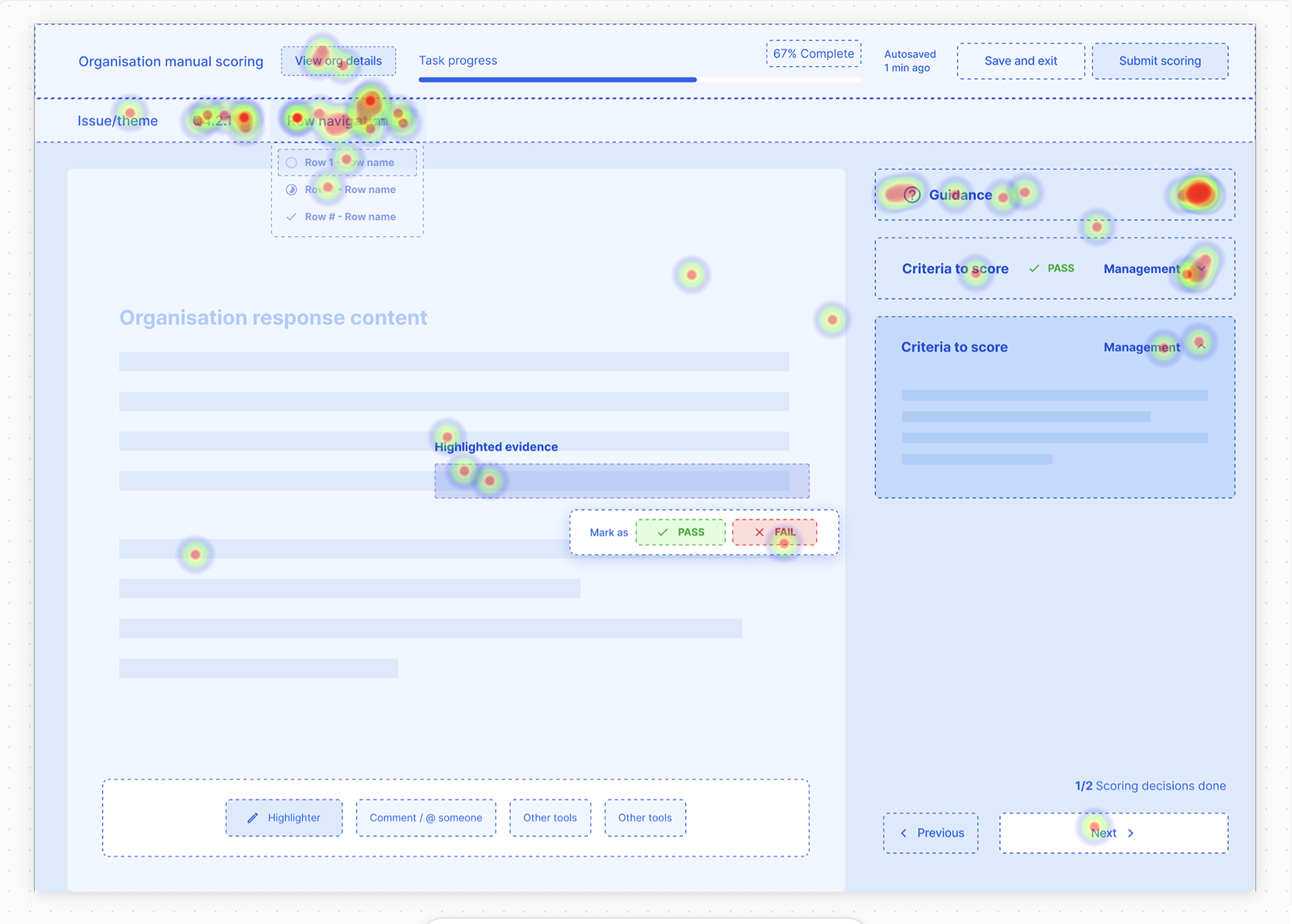 Concept 4 - Manual scoring UI redesign