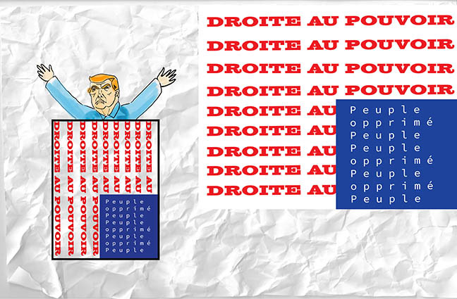 Affiche politique, cours typo 1 de l'UQO