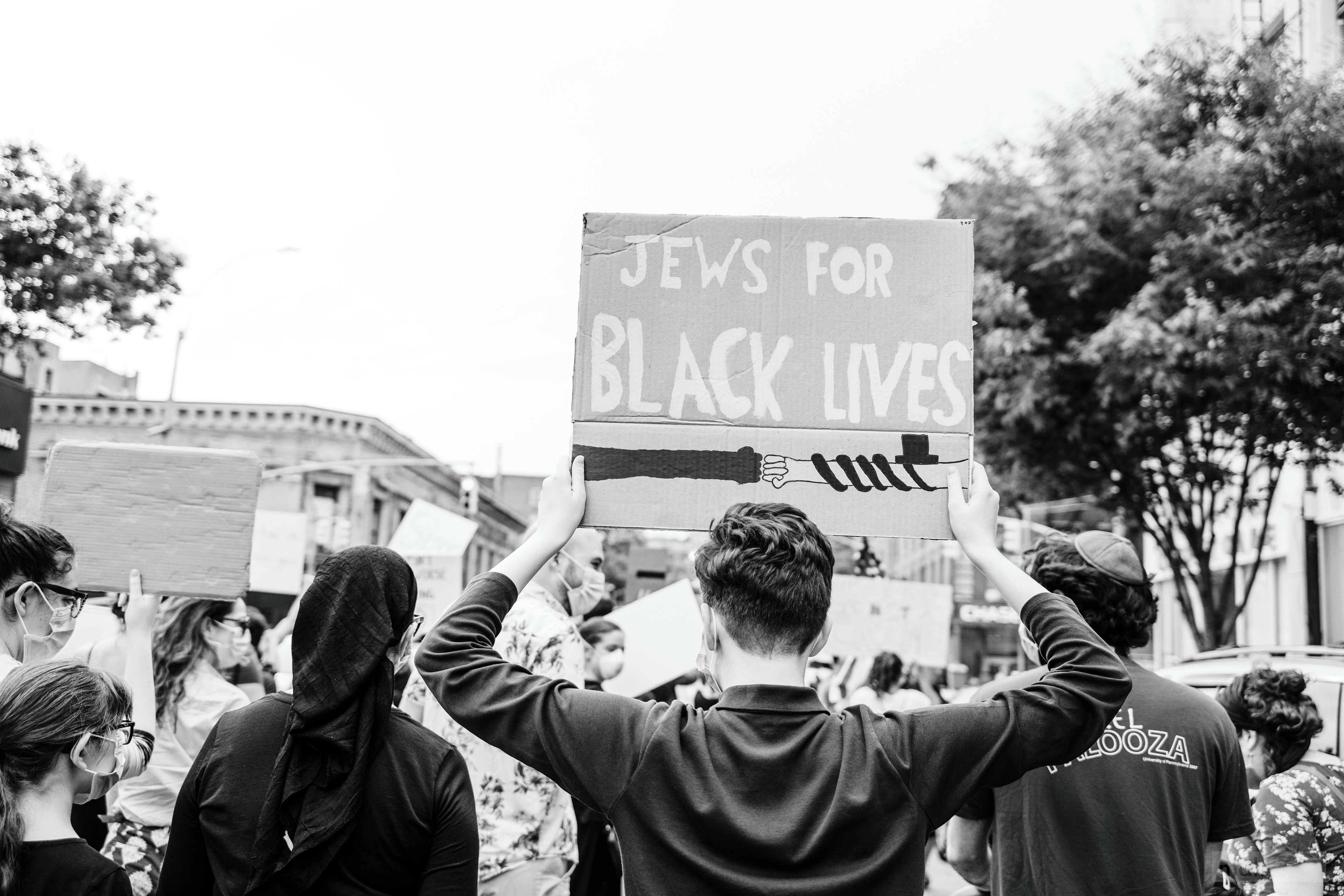 Women in the Washington Heights Modern Orthodox Community participating in a neighborhood Black Lives Matter March. (New York, NY. 2020)