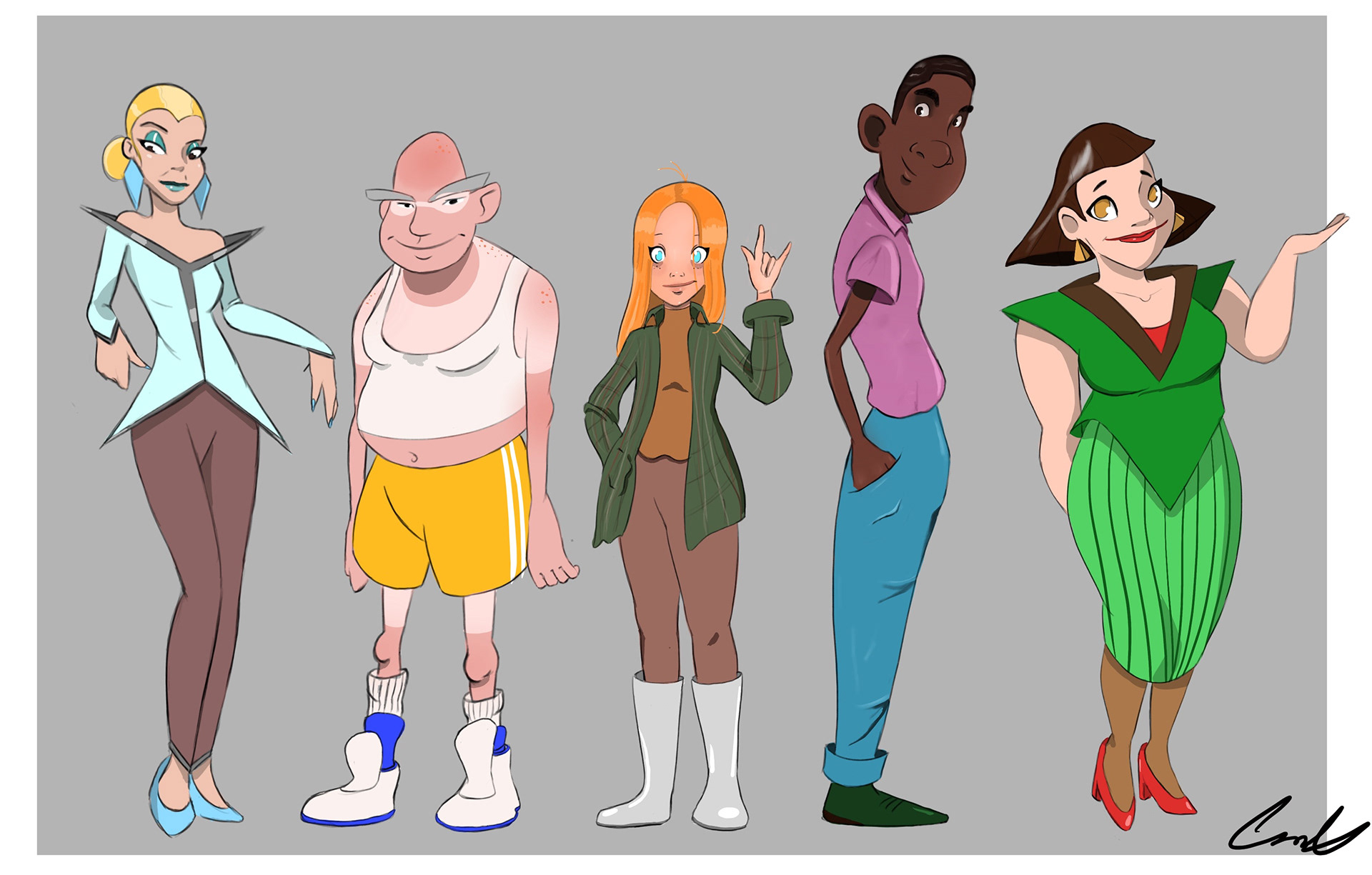 Characters along the way.