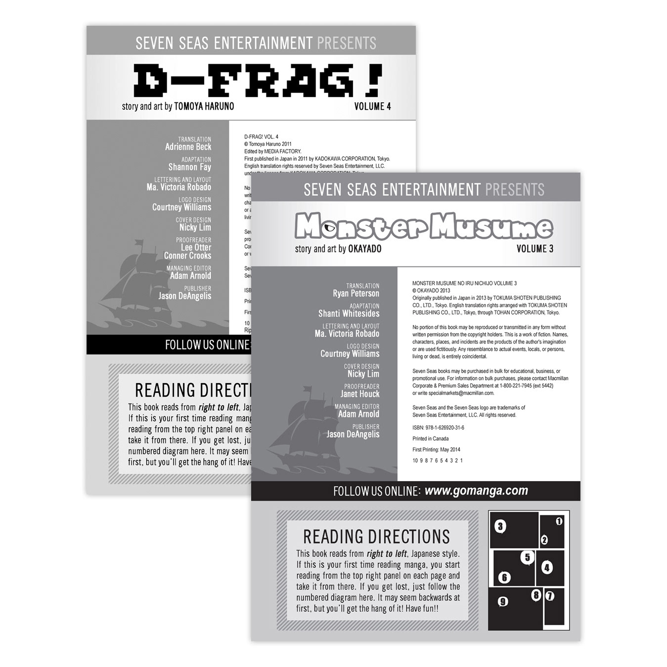 Manga Lettering and Layout Credit