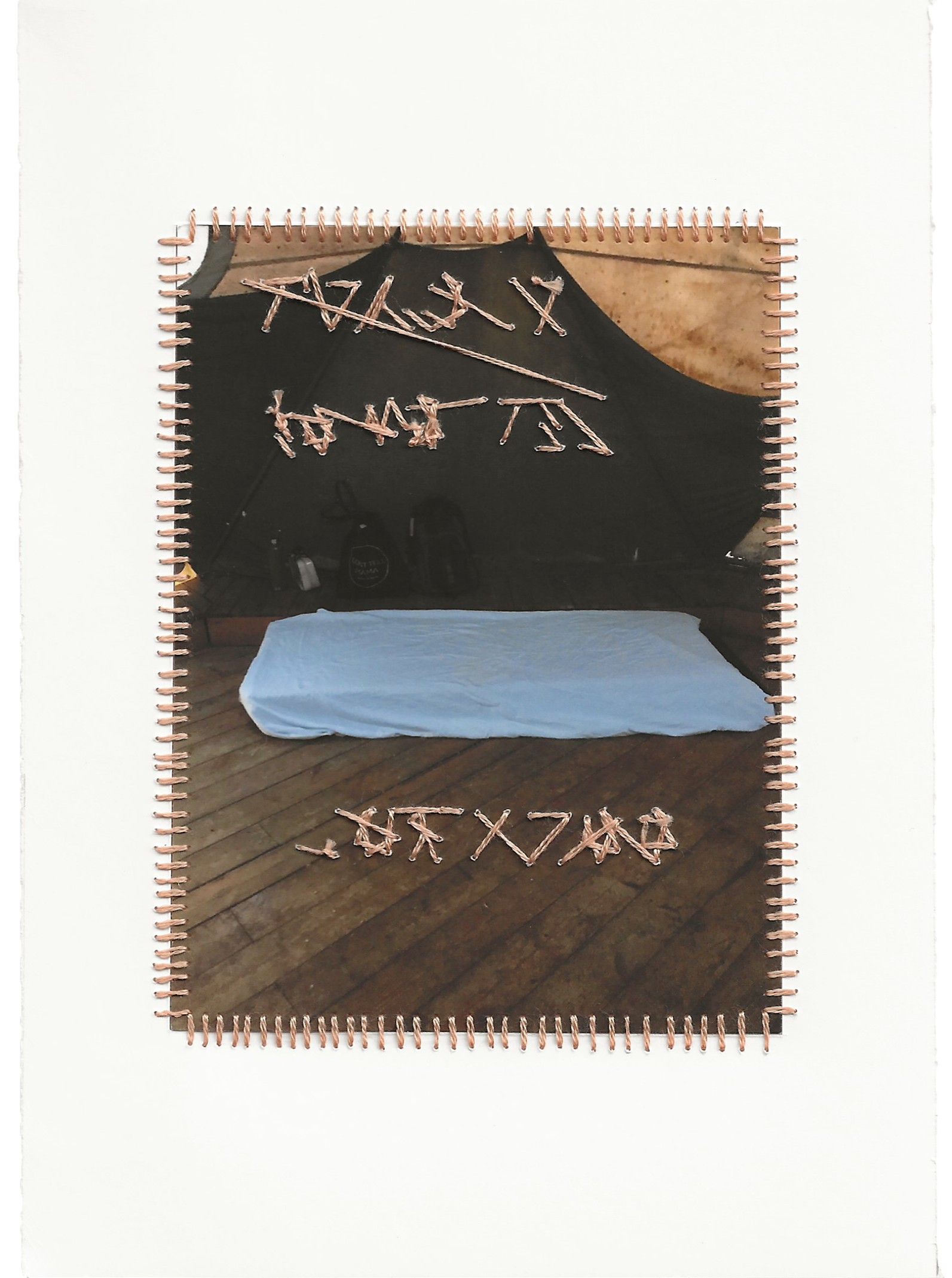 I Can’t Let Go Of Control, 7” x 5”, Premium Matte Paper, Inkjet Print, Embroidery Floss, Too Much, 2023-2024