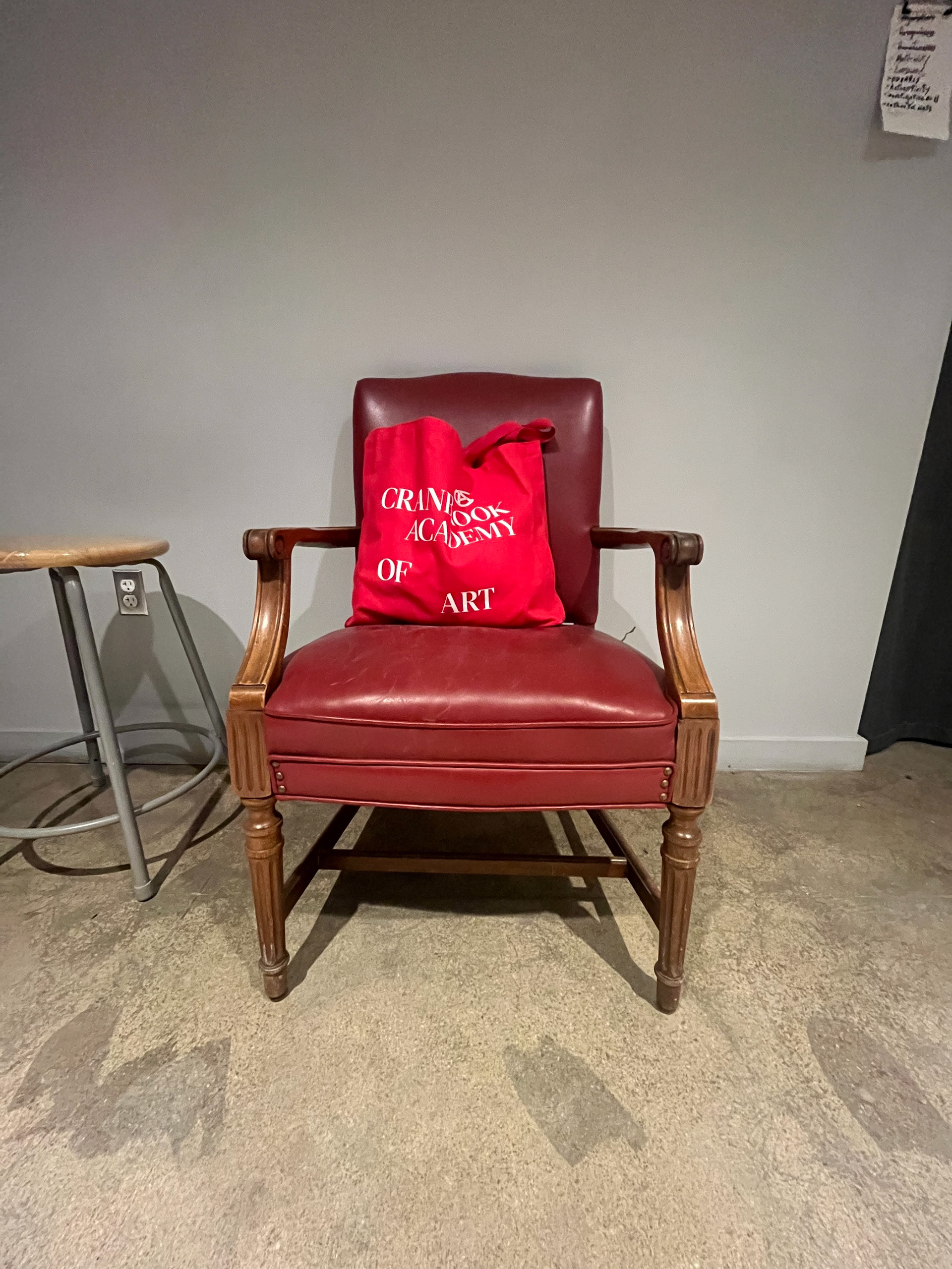 rocks in bag on chair in kitchen
