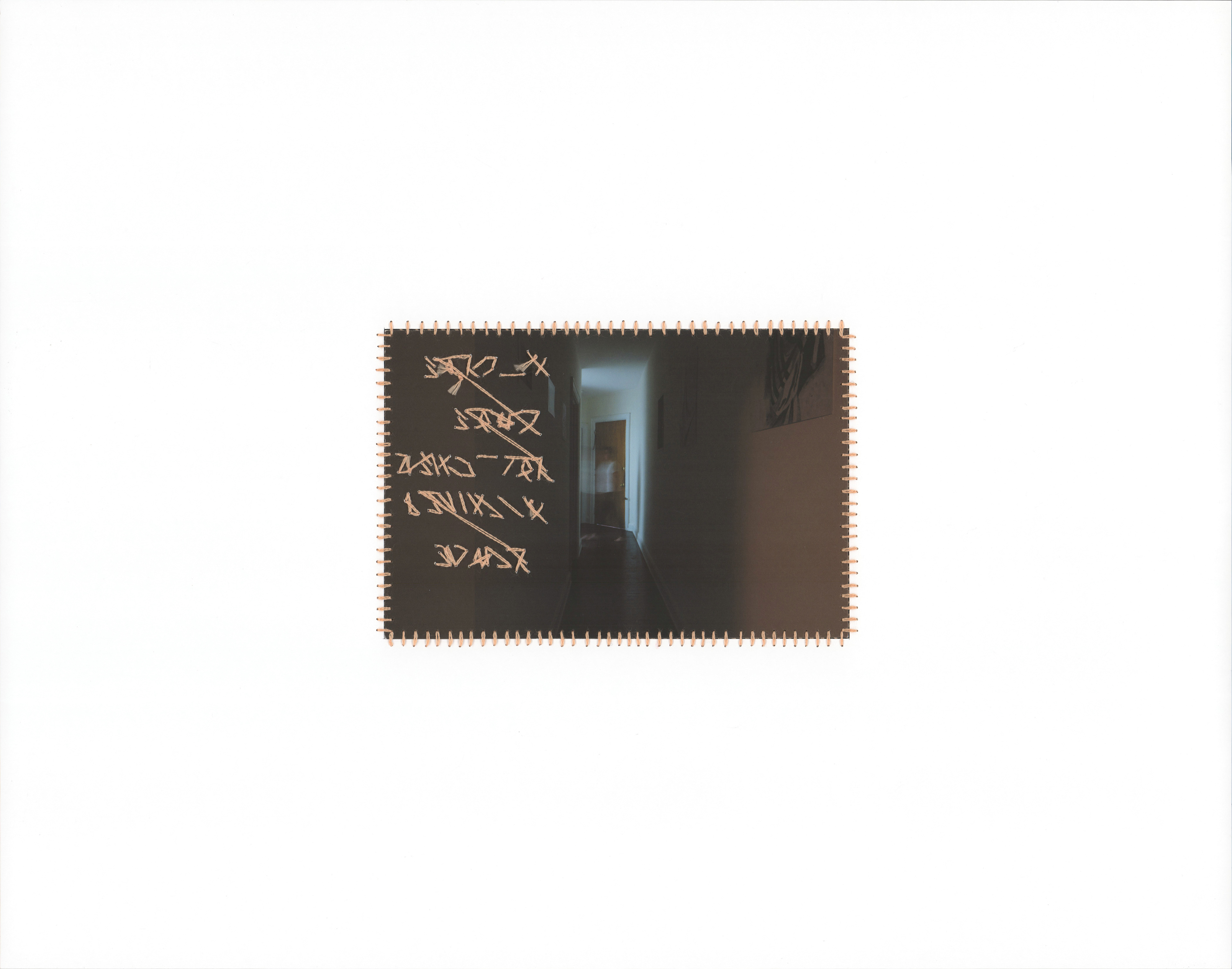 I made more art when I lived alone, 11” x 14”, Premium Matte Paper, Inkjet Print, Embroidery Floss, Doubt, 2022-2024