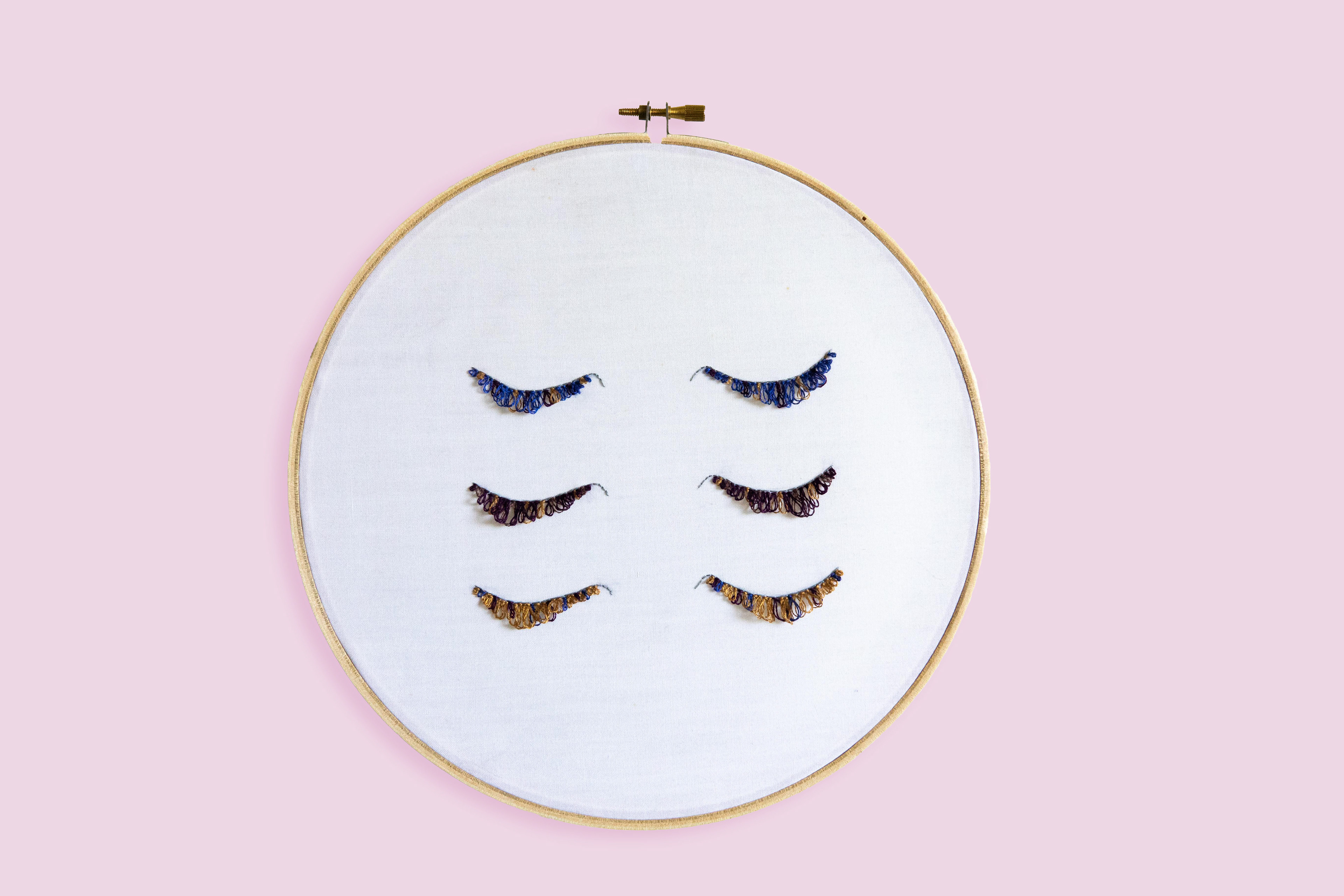 thank you, 9" diameter, fabric, embroidery floss, 2020