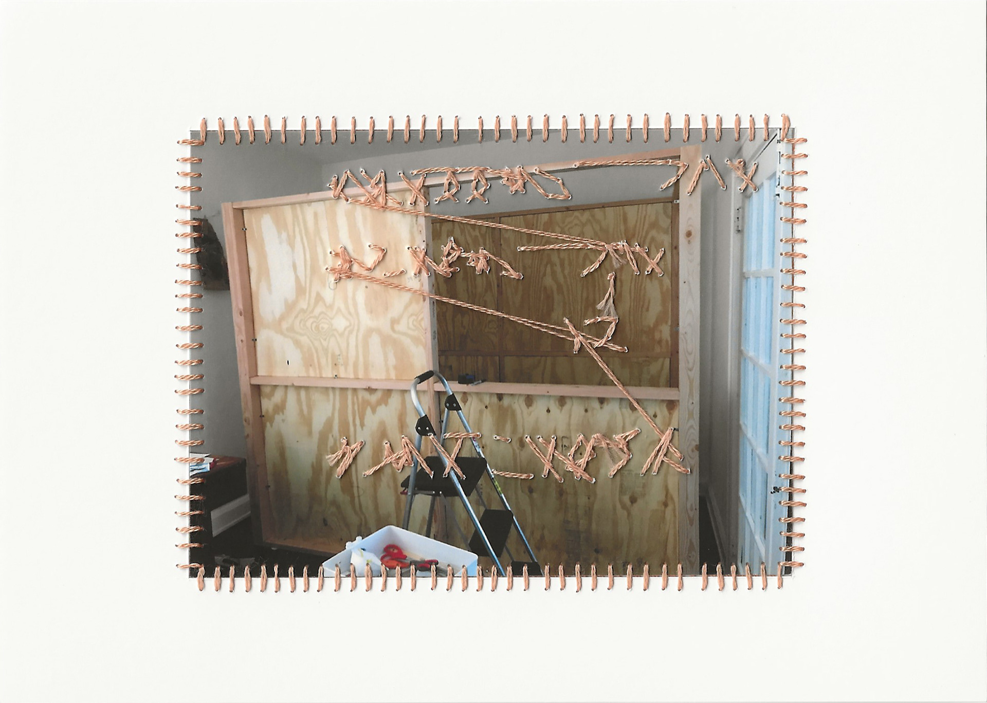 i'm worried i'm losing my ambition, 5” x 7”, Premium Matte Paper, Inkjet Print, Embroidery Floss, Exhaustion, 2023-2024