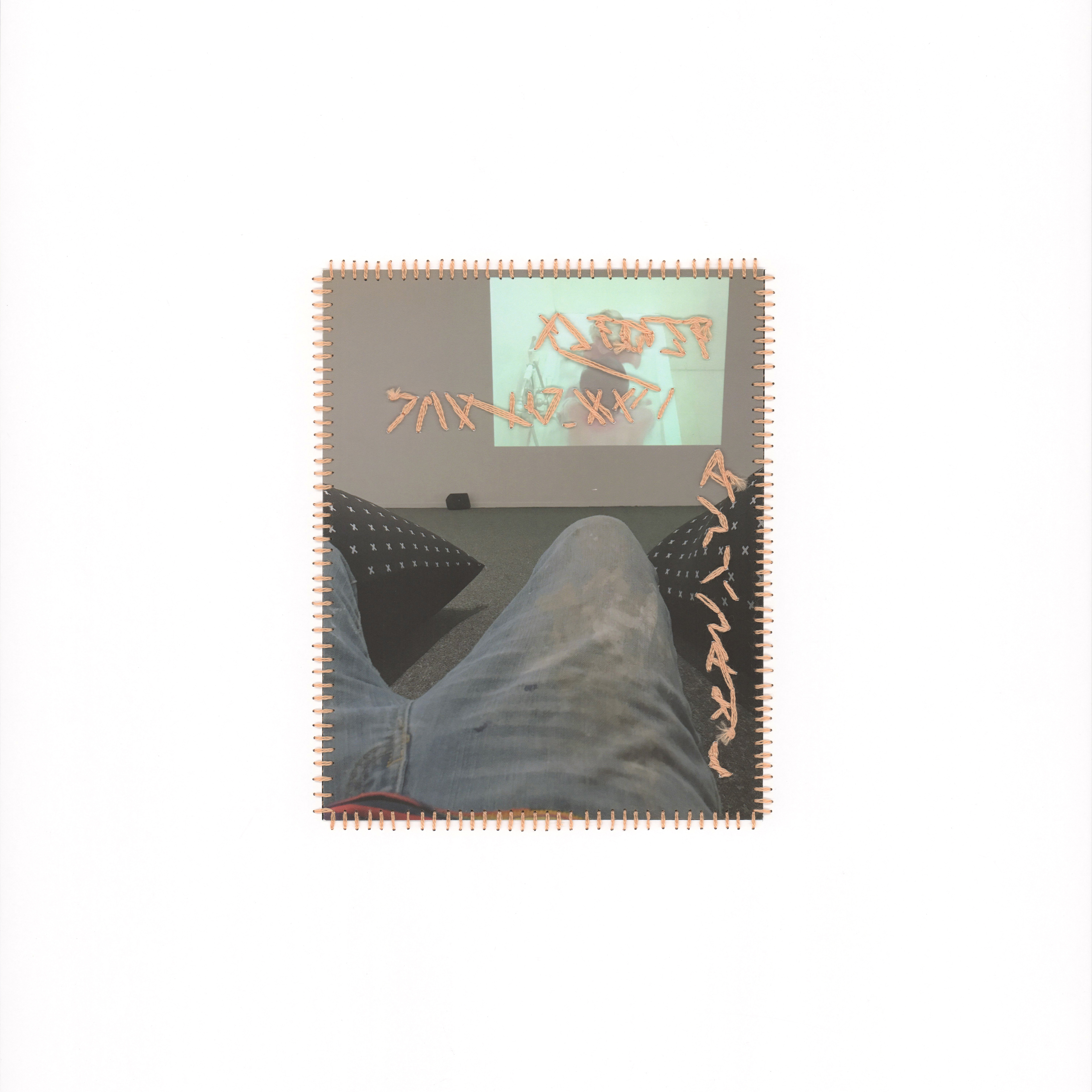 People Think I'm Awkward, 10” x 10”, Premium Matte Paper, Inkjet Print, Embroidery Floss, Overthinking, 2022-2024