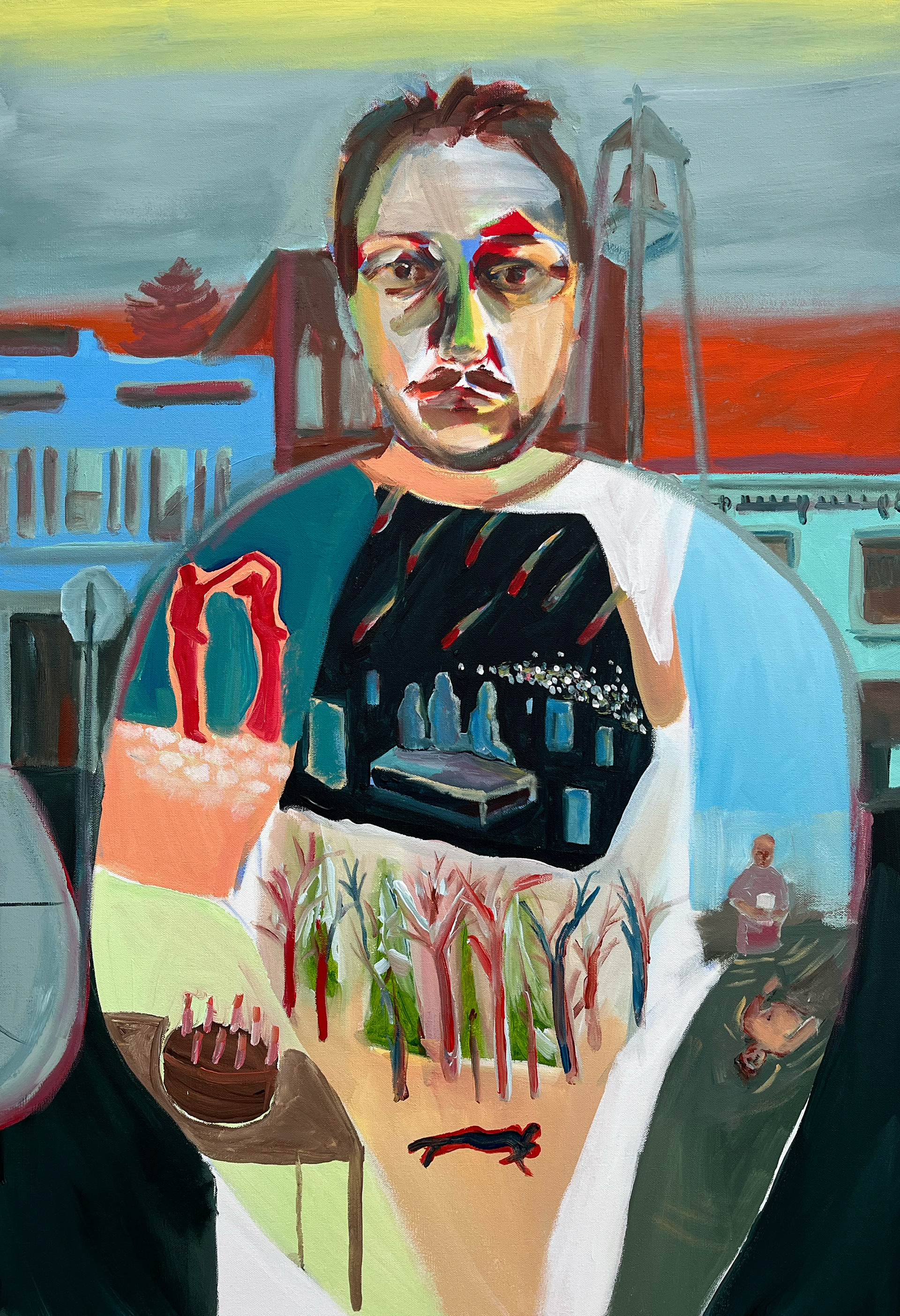 Self-Portrait, 30" x 40", Acrylic on Canvas, 2025