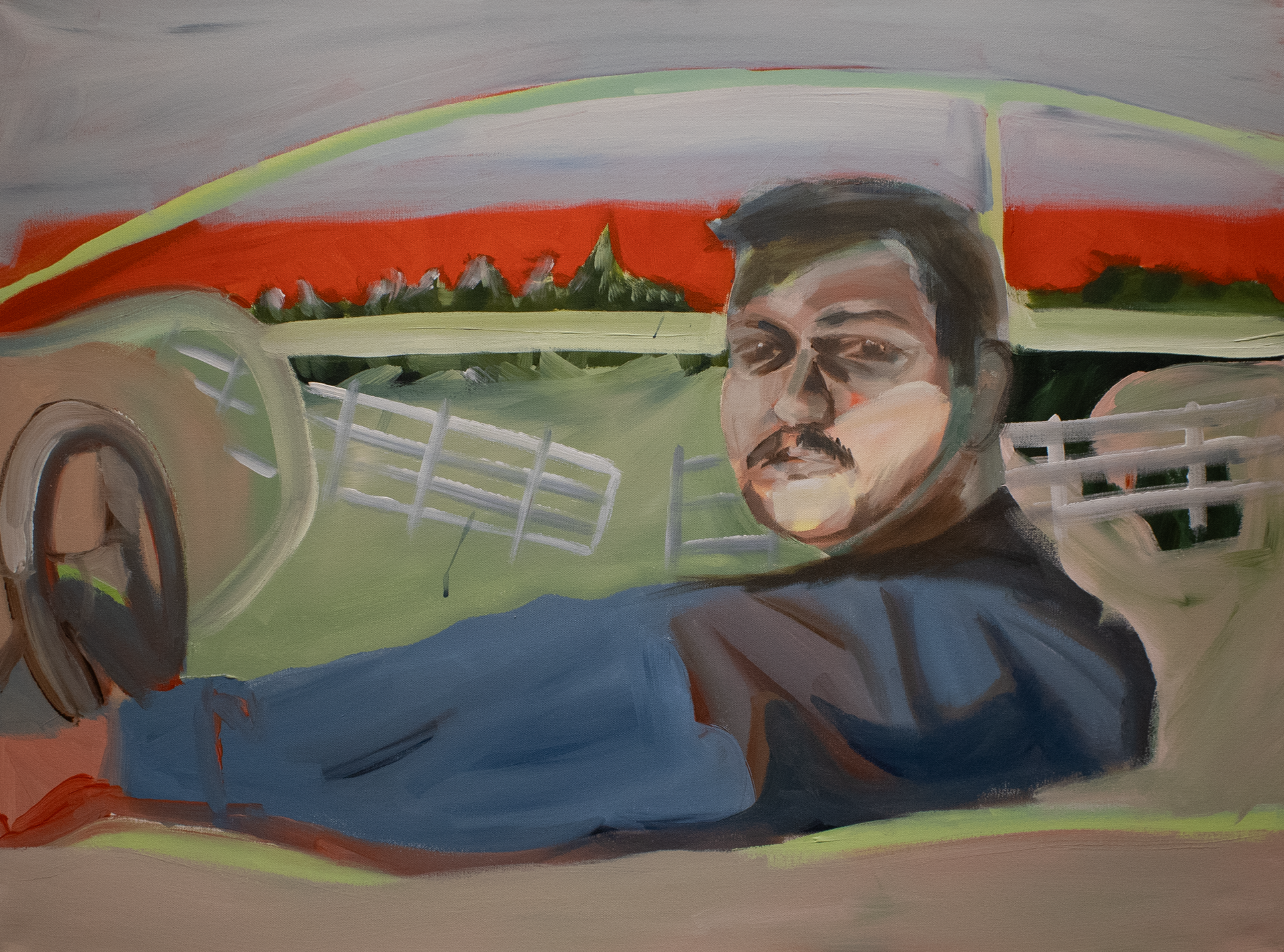 Check Engine Light, Acrylic on canvas, 30" x 40", 2026