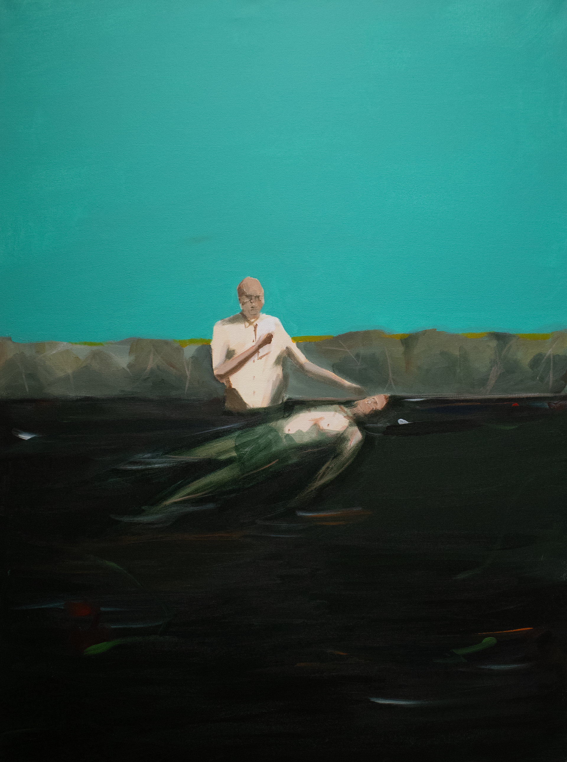 False Baptism, Acrylic on canvas, 30" x 40", 2026