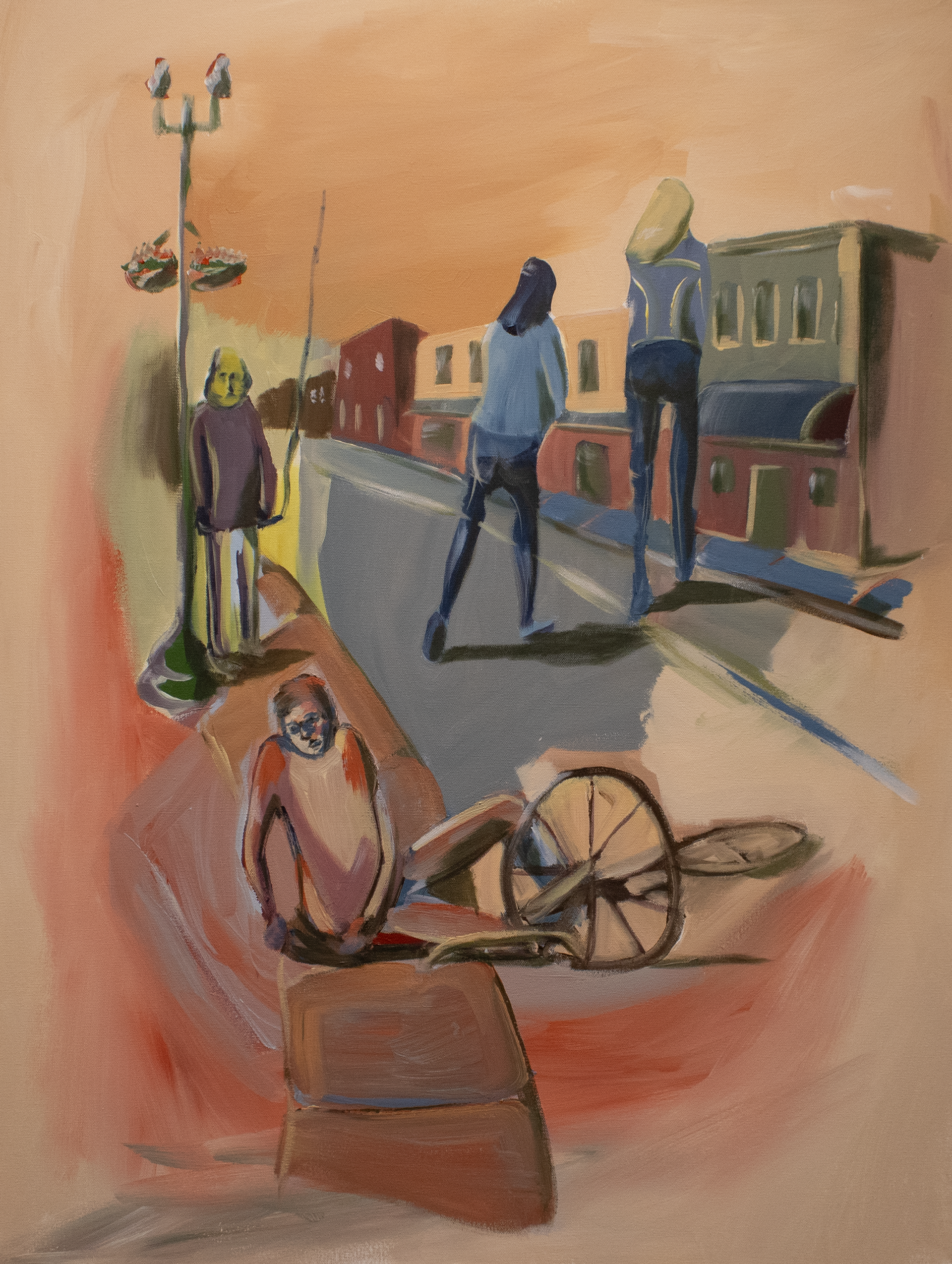 Crash!, Acrylic on canvas, 30" x 40", 2025