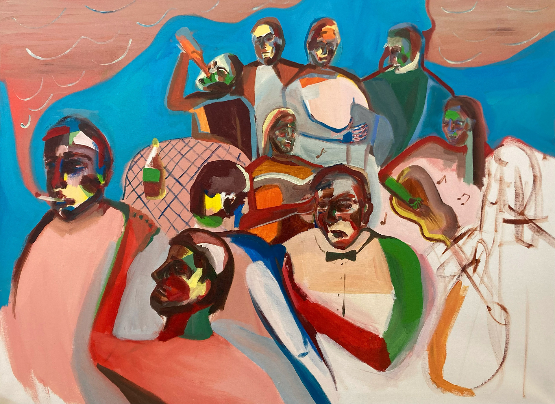 Open Mic, 36” x 48”, Acrylic on Canvas, 2025