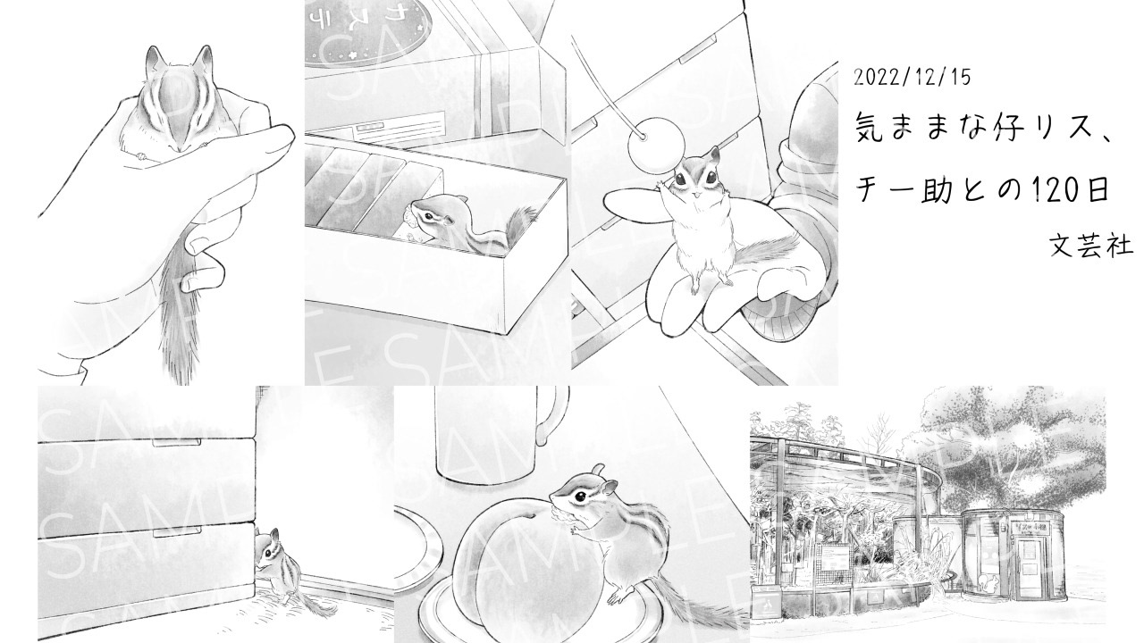「 気ままな仔リス チー助との120日」文芸社様