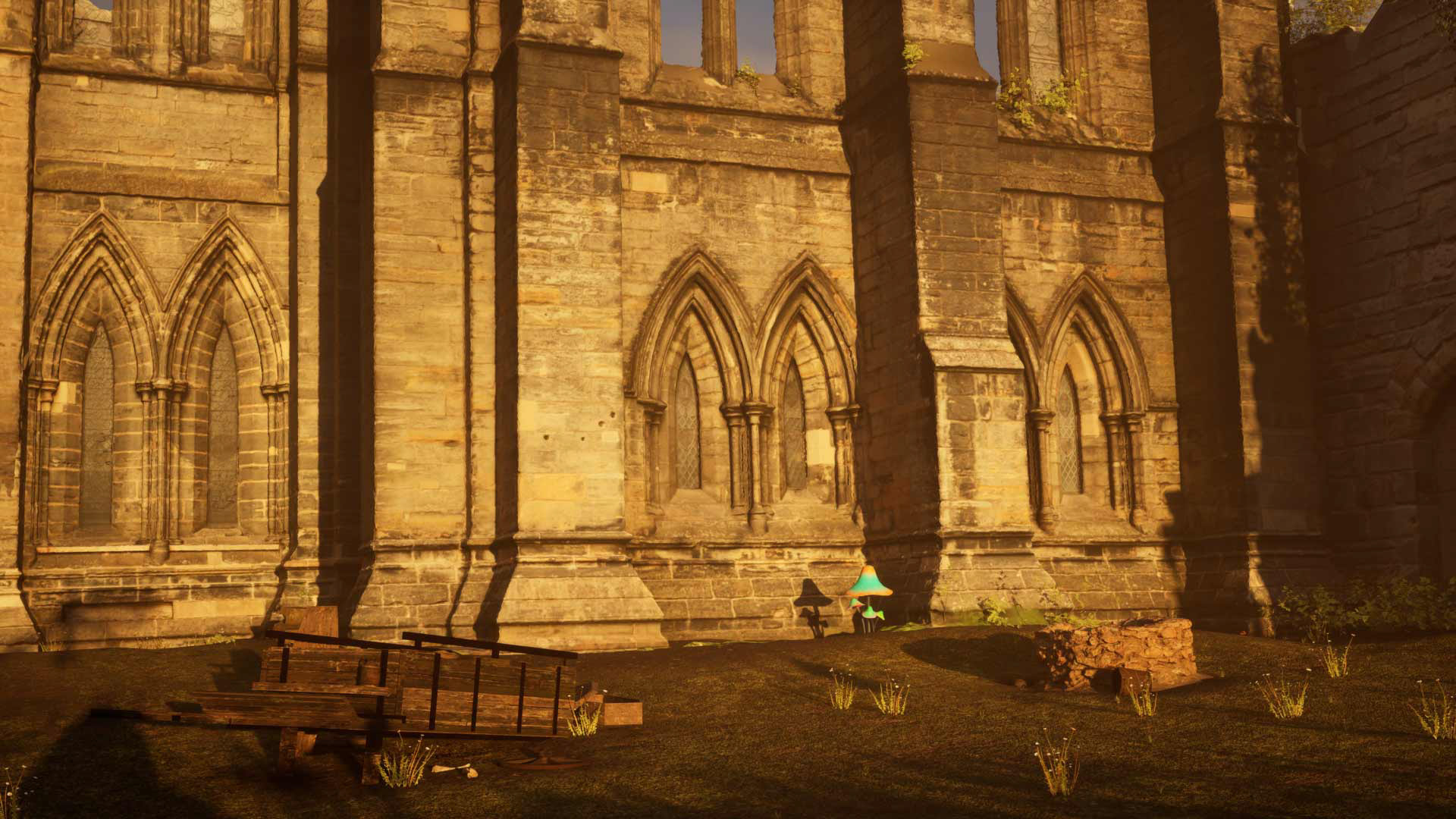 Realistic Wagon and Cathedral