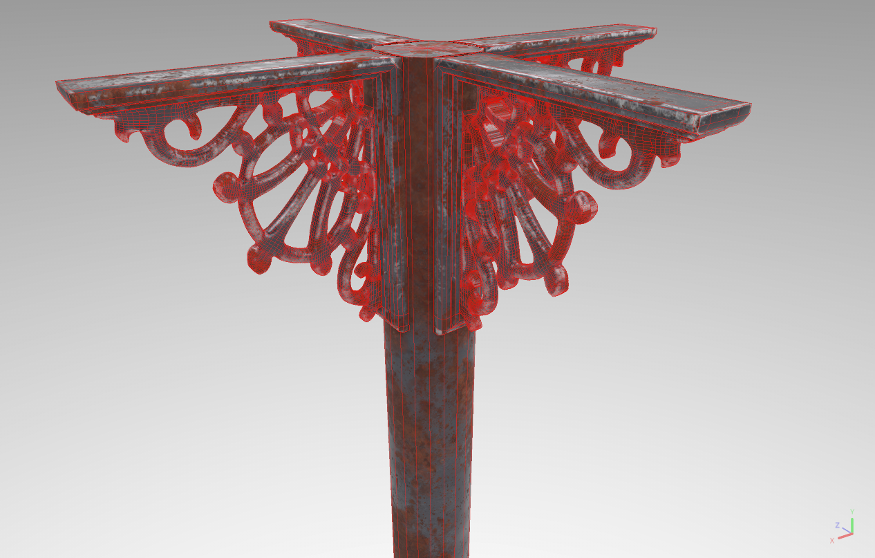 Wireframe Bracket Close-up