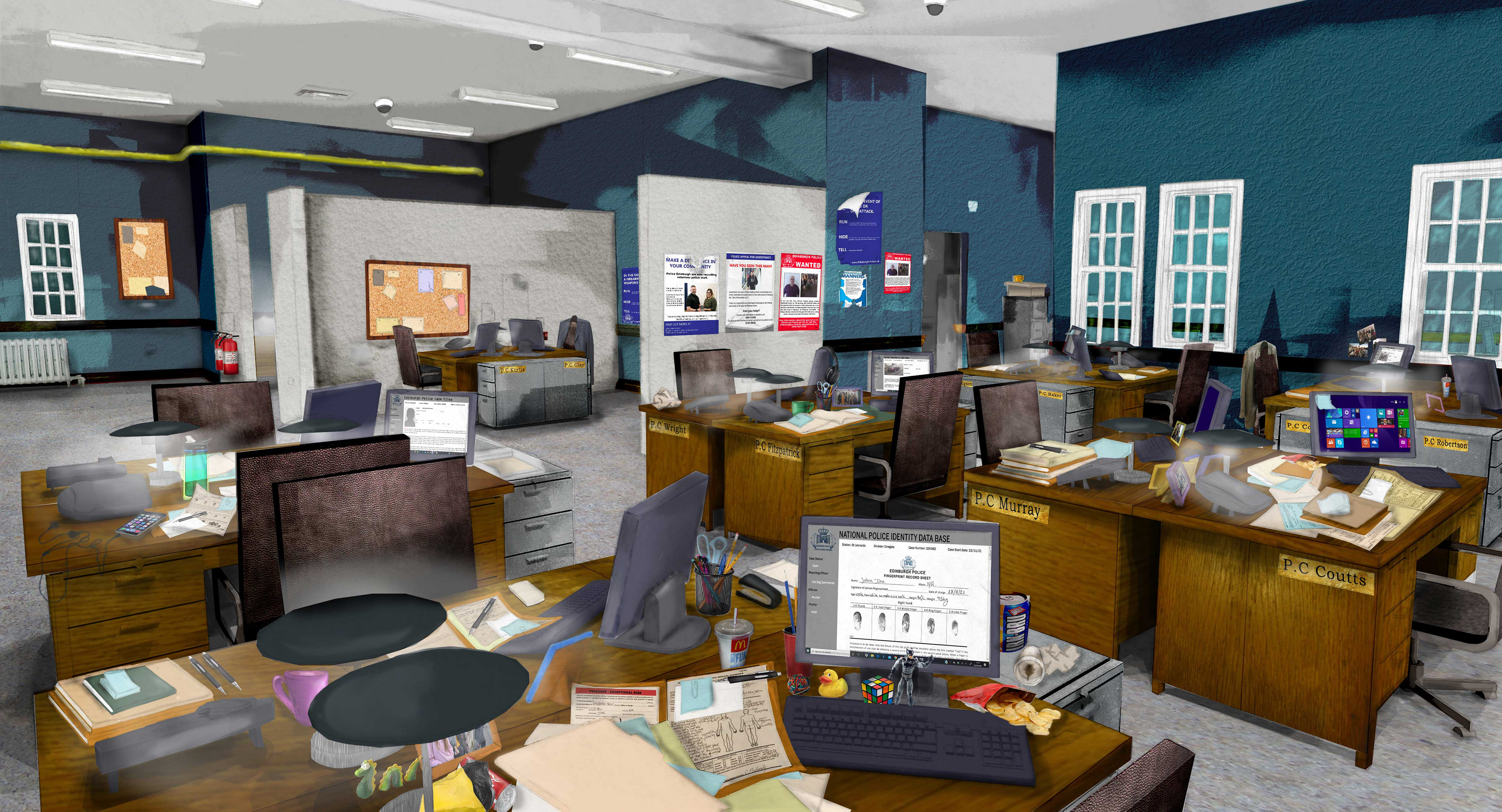 Bull Pen Concept Using Vectorworks and Photoshop