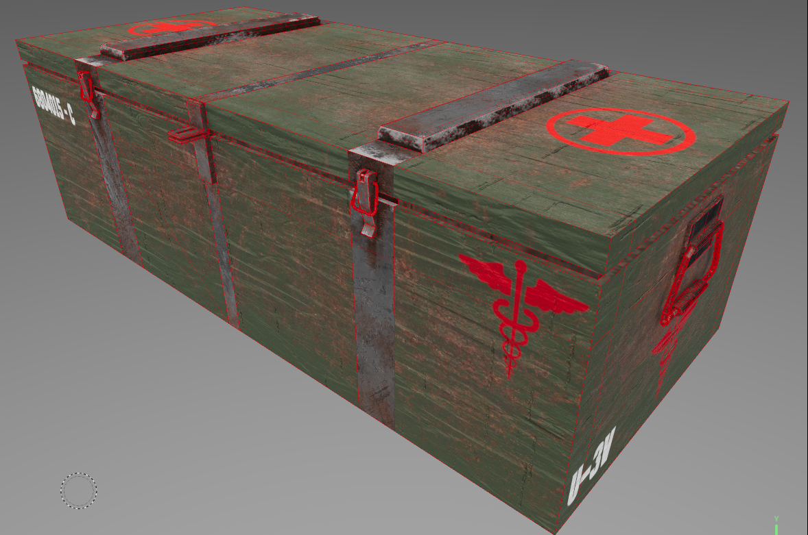 Wireframe Medical Crate
