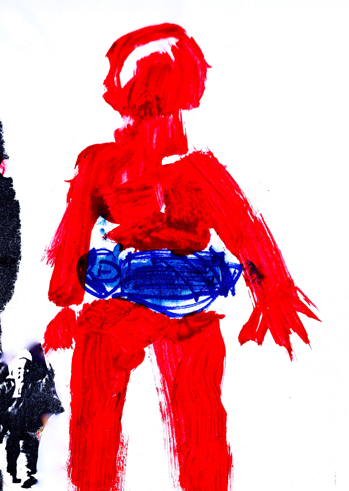 URODZIŁA BOGA 17x9 rysunek kolorowy na papierze 1993