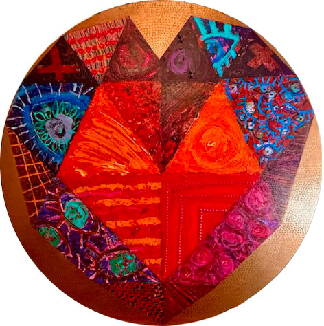 TO CHYBA MOJE 100x100 akryl i techniki mieszane na płótnie 2025