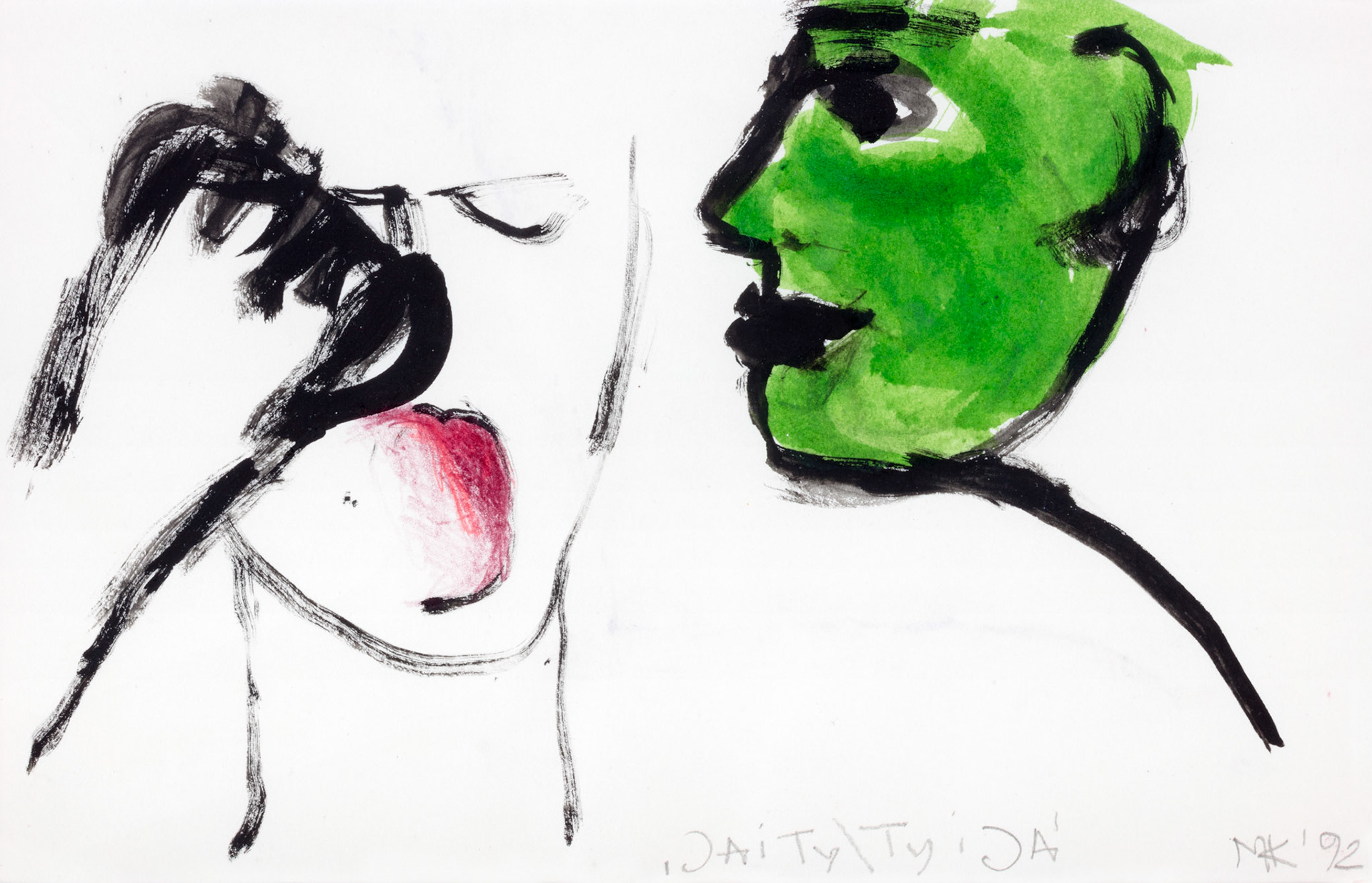 JA I TY:TY I JA 13x21 rysunek na papierze 1992