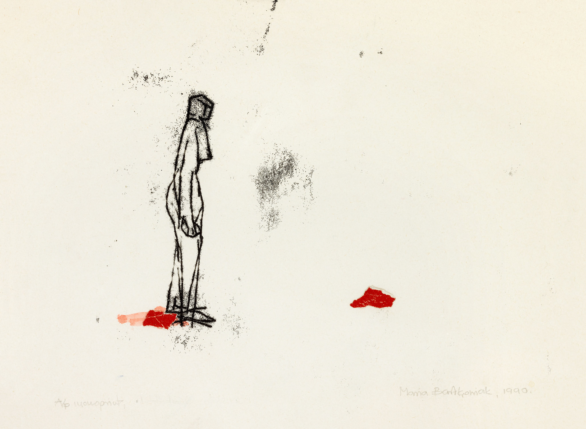 NIEBOGINI 22,5x30 monotypia i kolaż na papierze 1990-2017