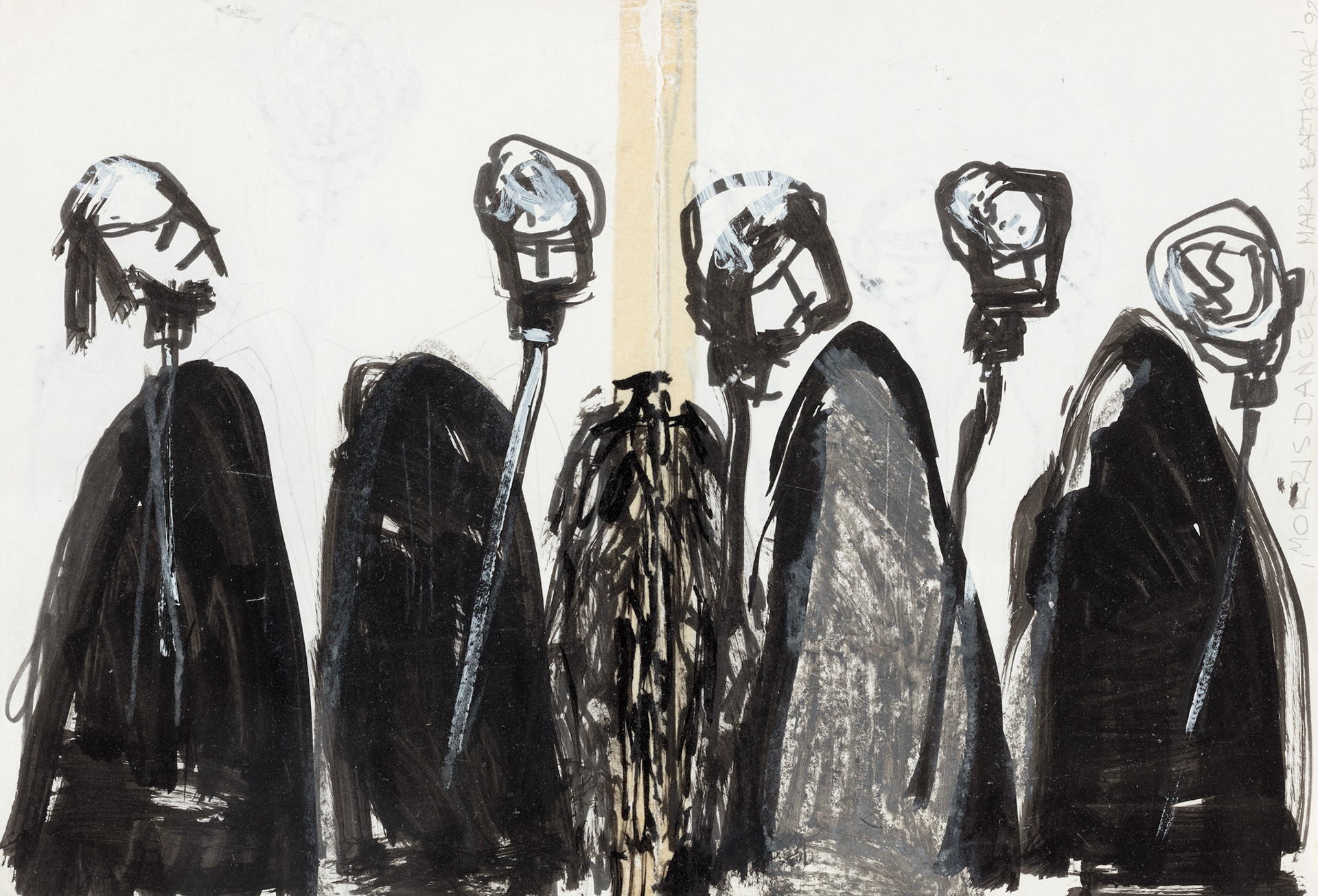 TANCERZE MORRIS'A 28x40 rysunek na papierze 1991